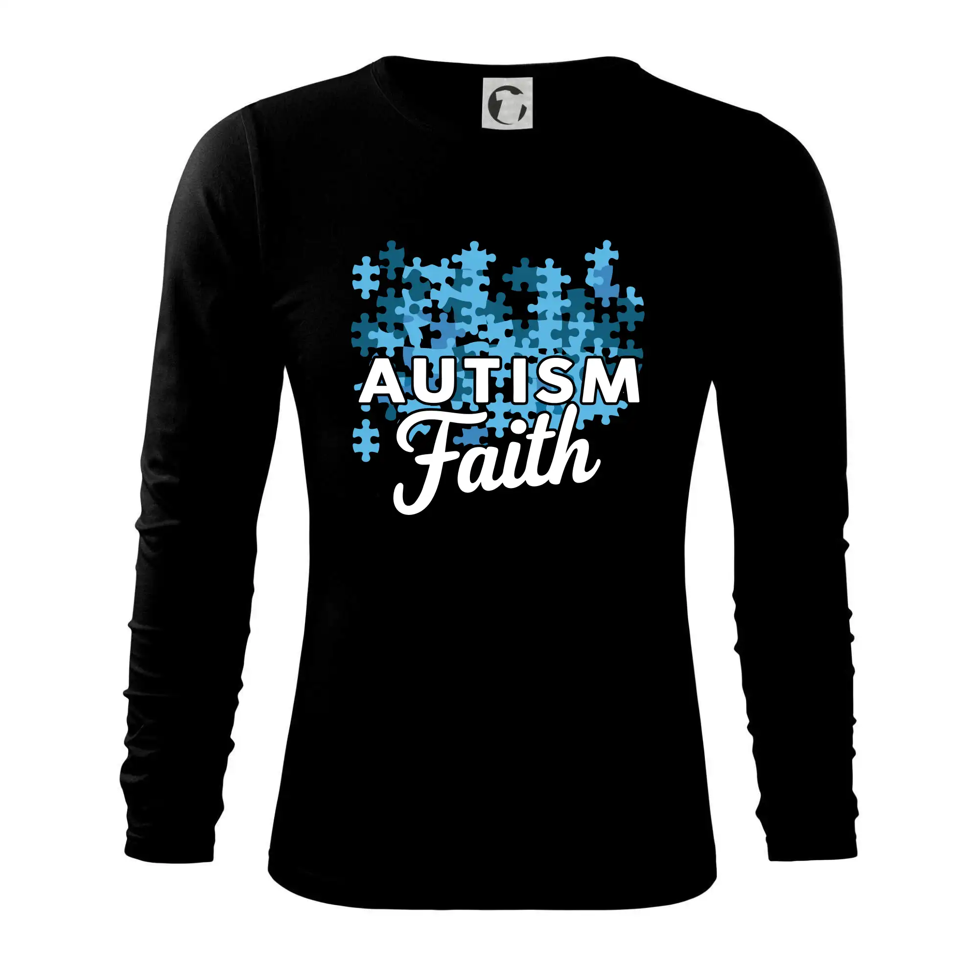 Tričká a mikiny pre autistov - Autism faith - Tričko s dlhým rukávom FIT-T long sleeve