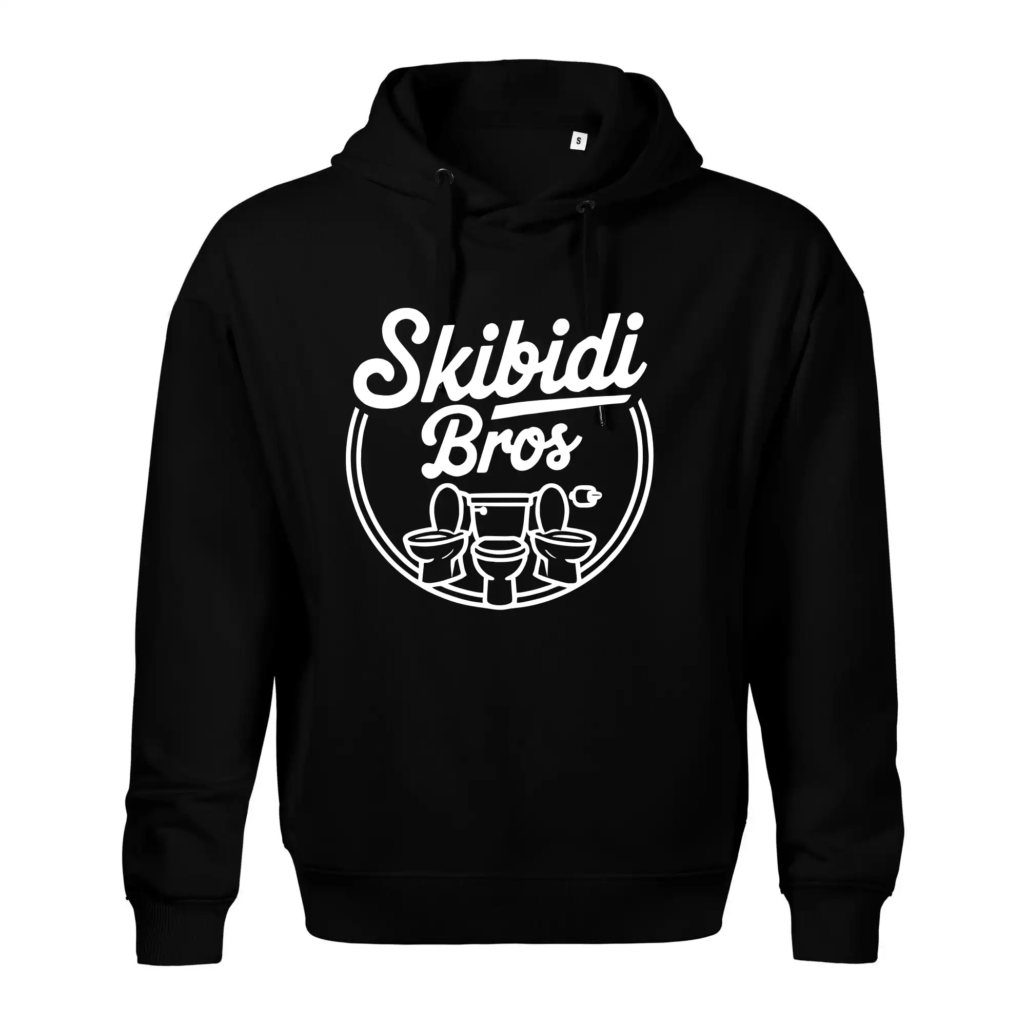 Tričká s motívmi ktoré frčia na internete - Skibidi bros - Oversized mikina pánska Moon - kratšia + širšia