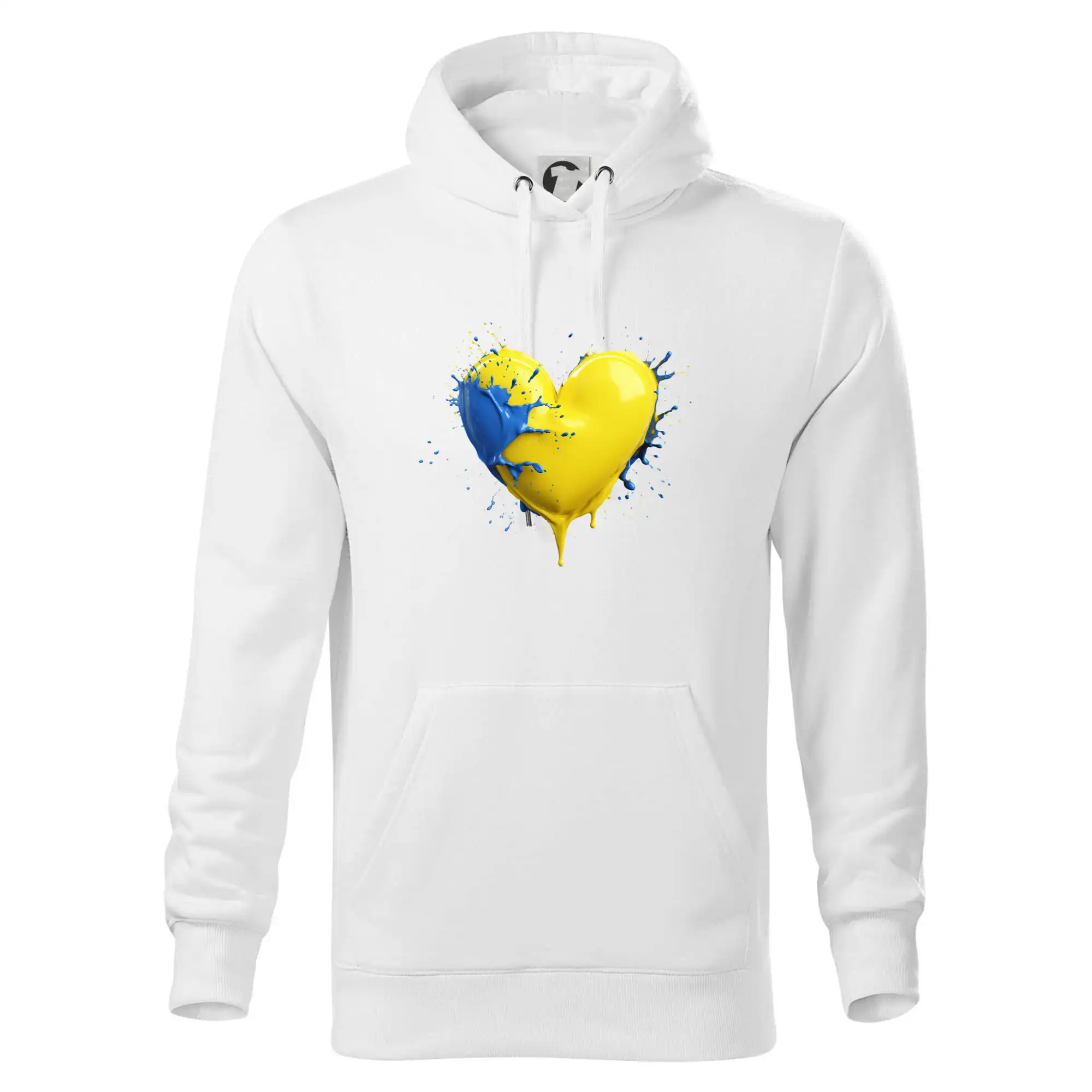 Motívy štátnych vlajok - Srdce rozprsknuté - Švédske farby - Mikina pánska Cape s kapucňou