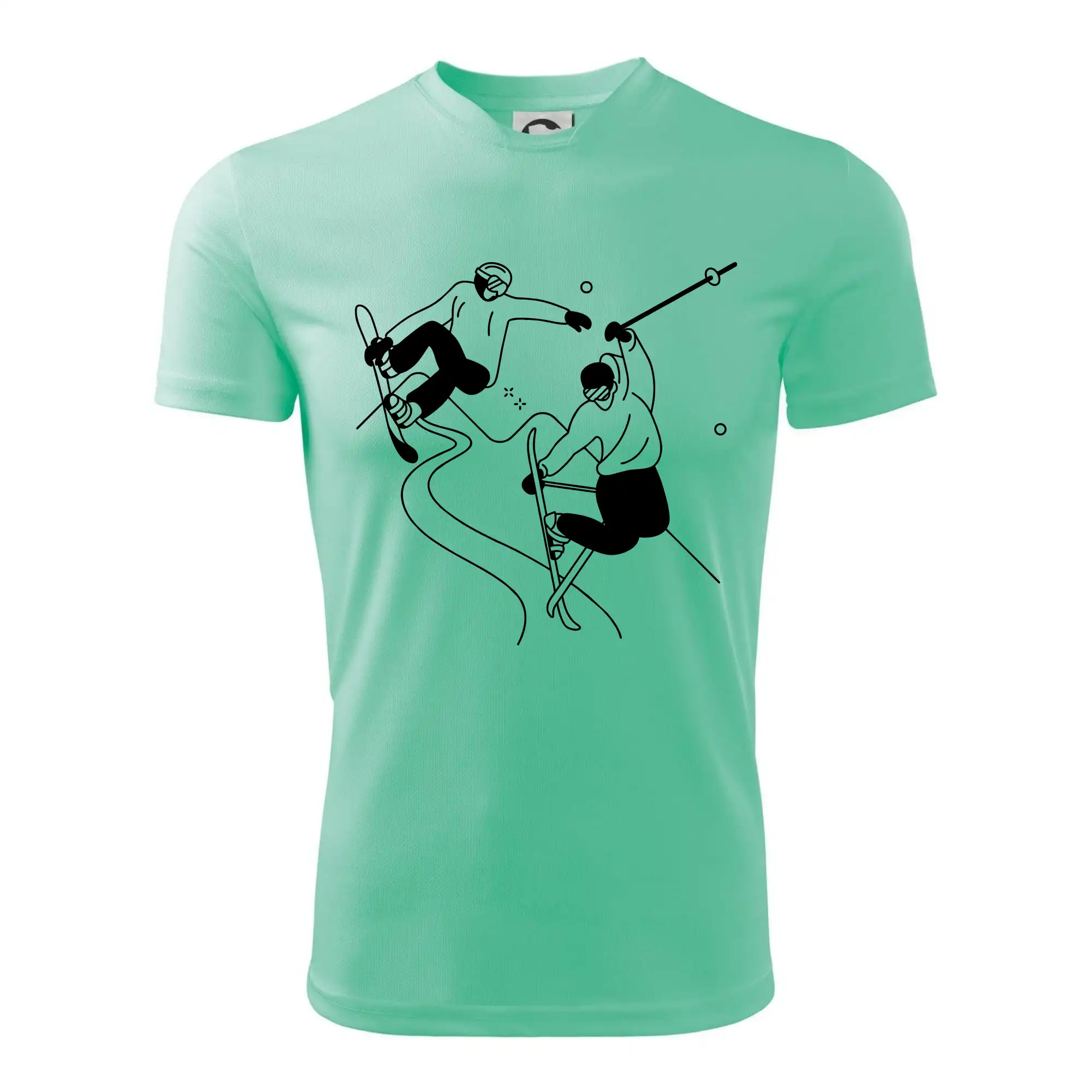 Lyžovaní - kresleny obrázek