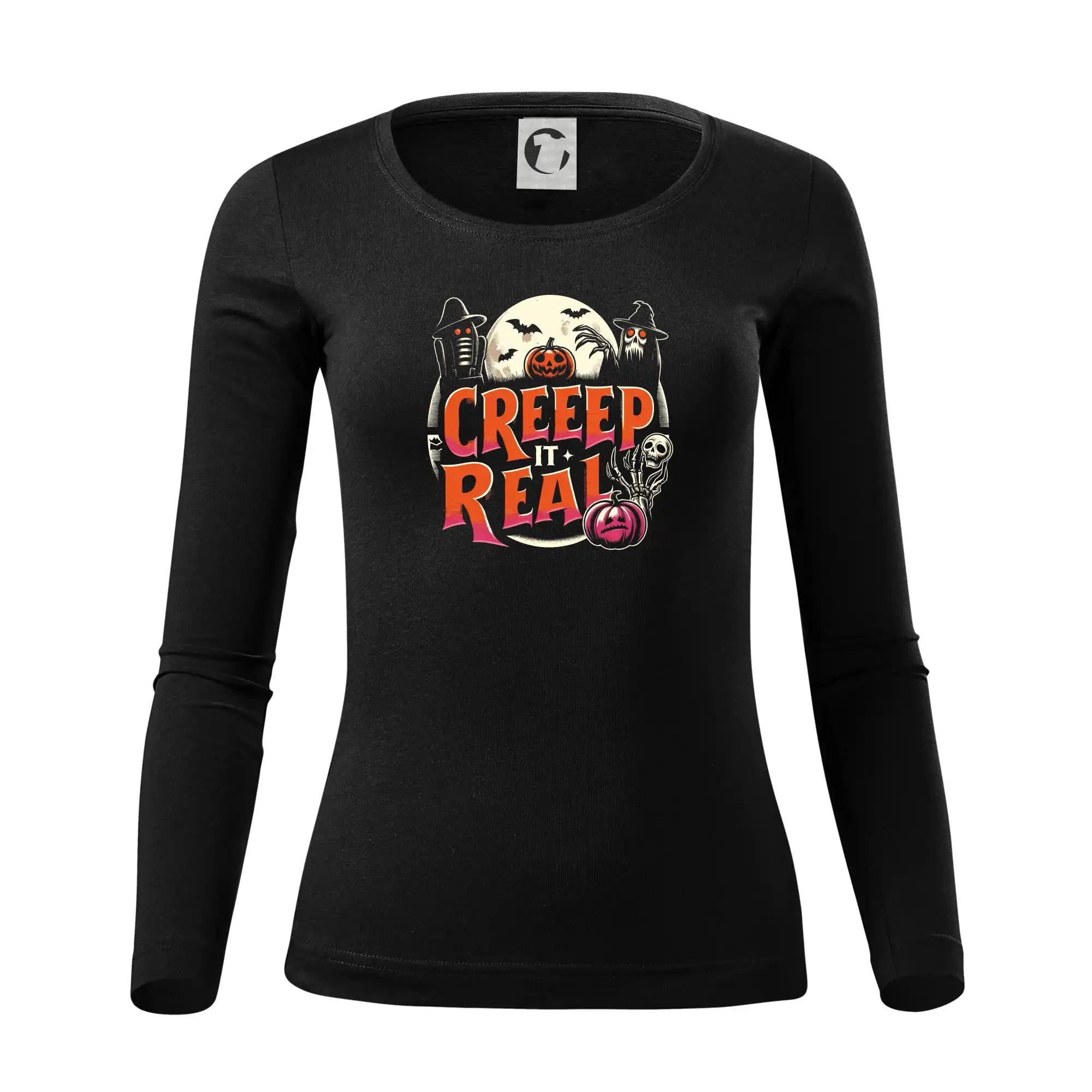 Grafické tričká - Creep it real - Dámske tričko FIT-T LS - zužené