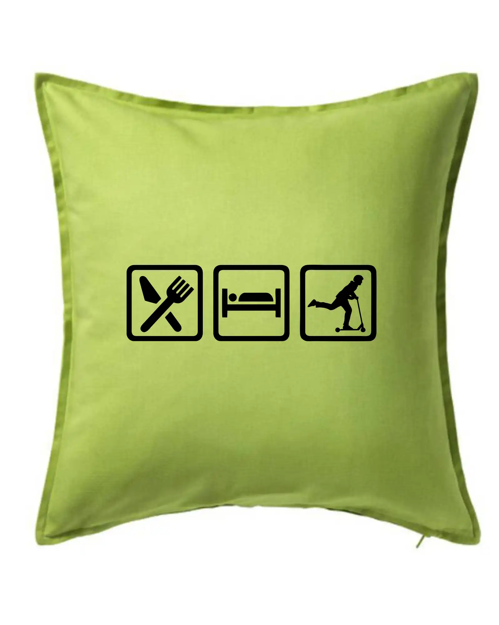 Tričká na kolobežku - Eat sleep kolobeh - kolobežka - Vankúš 50x50
