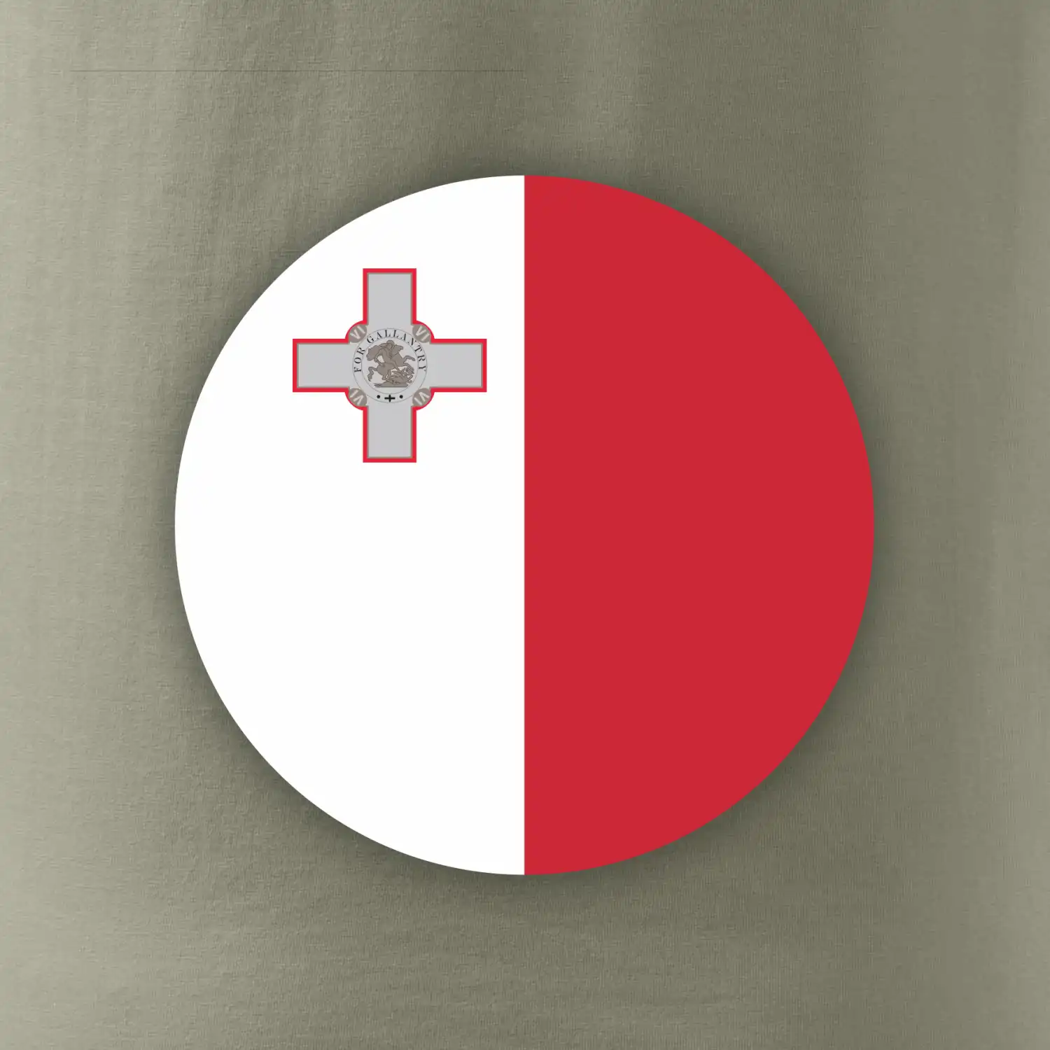 Vlajka Malta kulatá na prso