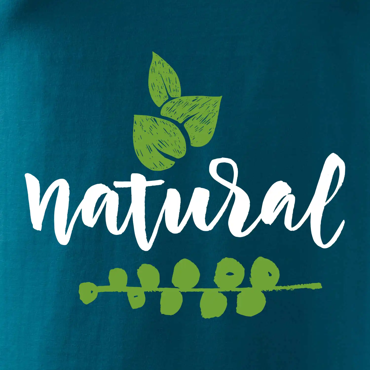 Natural - nápis v listech
