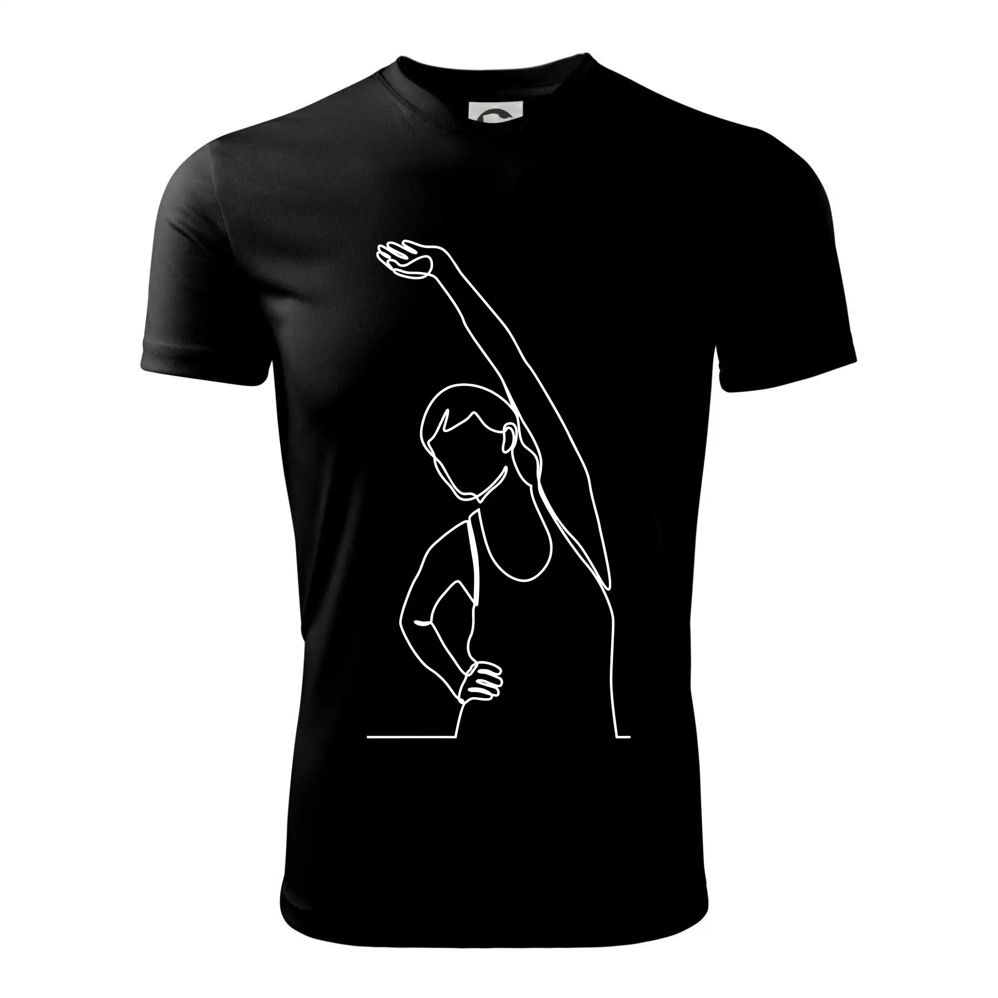 Protahující se žena jedním tahem