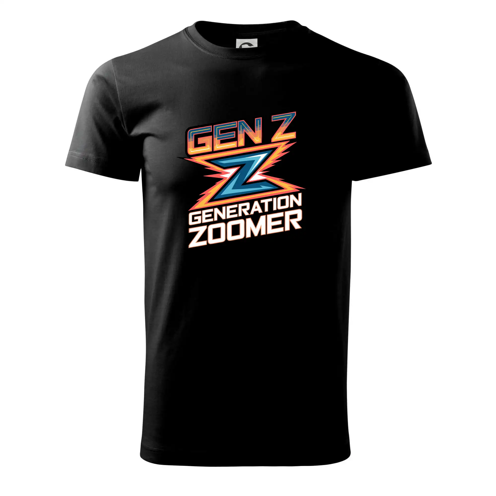 Tričká s motívmi ktoré frčia na internete - Generácia Z - Gen Z farebný nápis - Tričko extra veľké  (5-8XL)