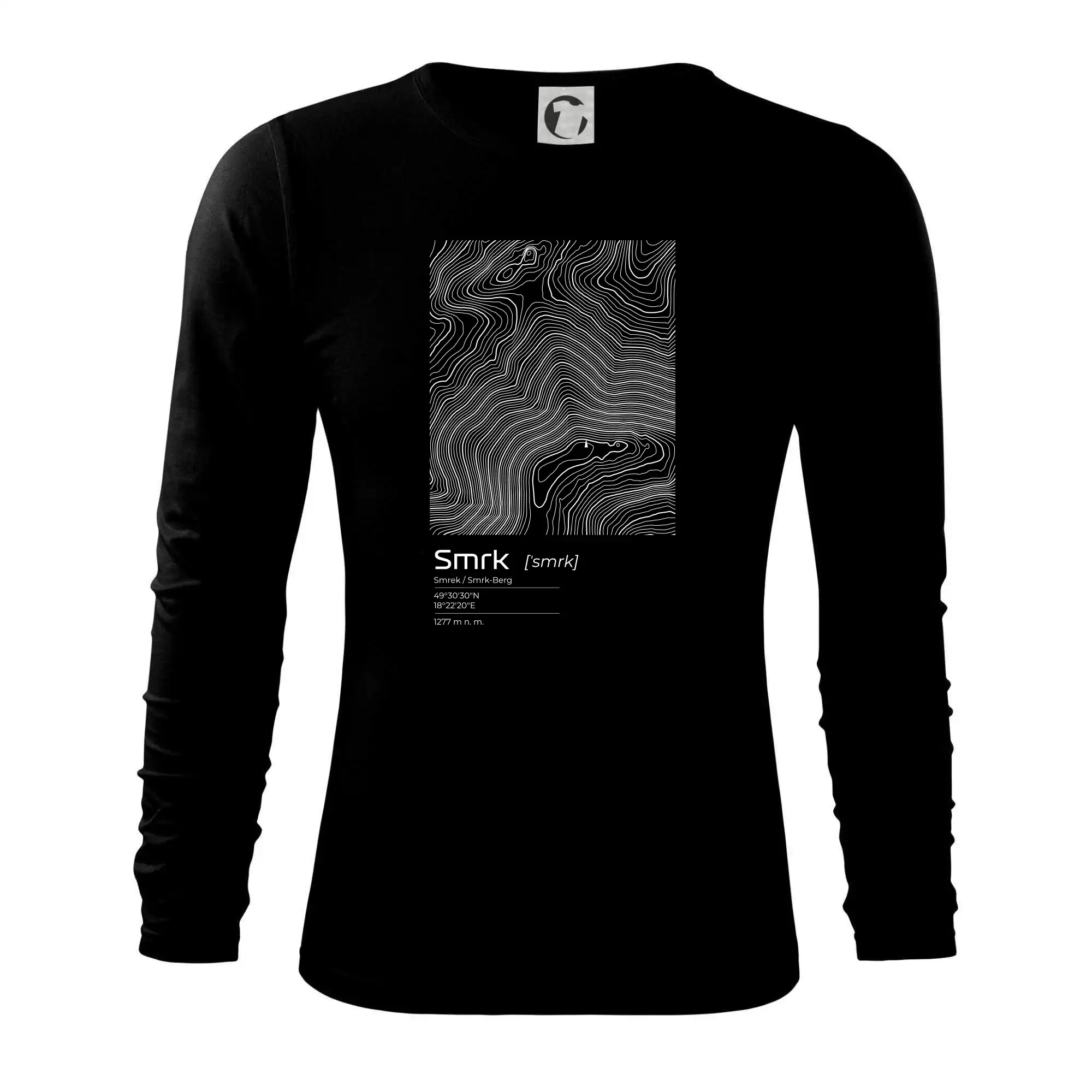 Smrk - vrstevnice v obdélníku