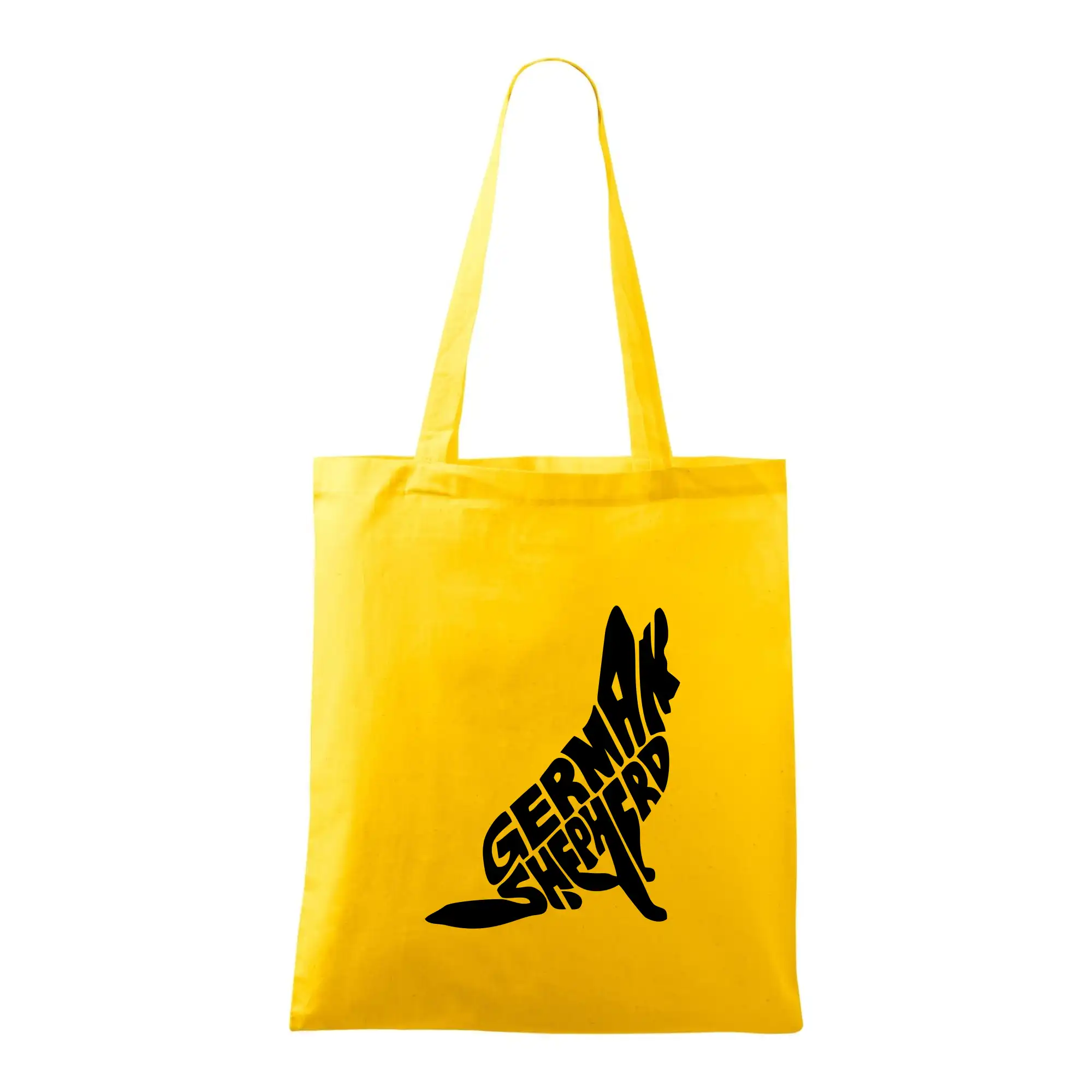 Německý ovčák sedící napis