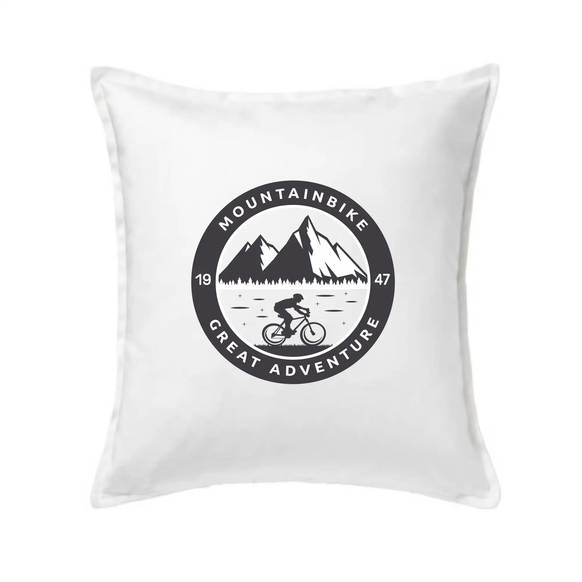 Tričko ako darček pre cyklistu - MTB logo a ročník - Vankúš 50x50