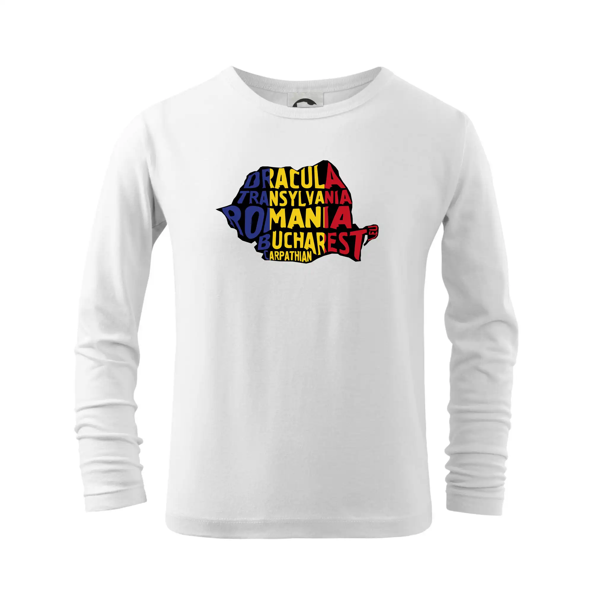 Ostatné mestá / miesta - Mapy - názvy miest - Rumunsko - Tričko detské Long Sleeve