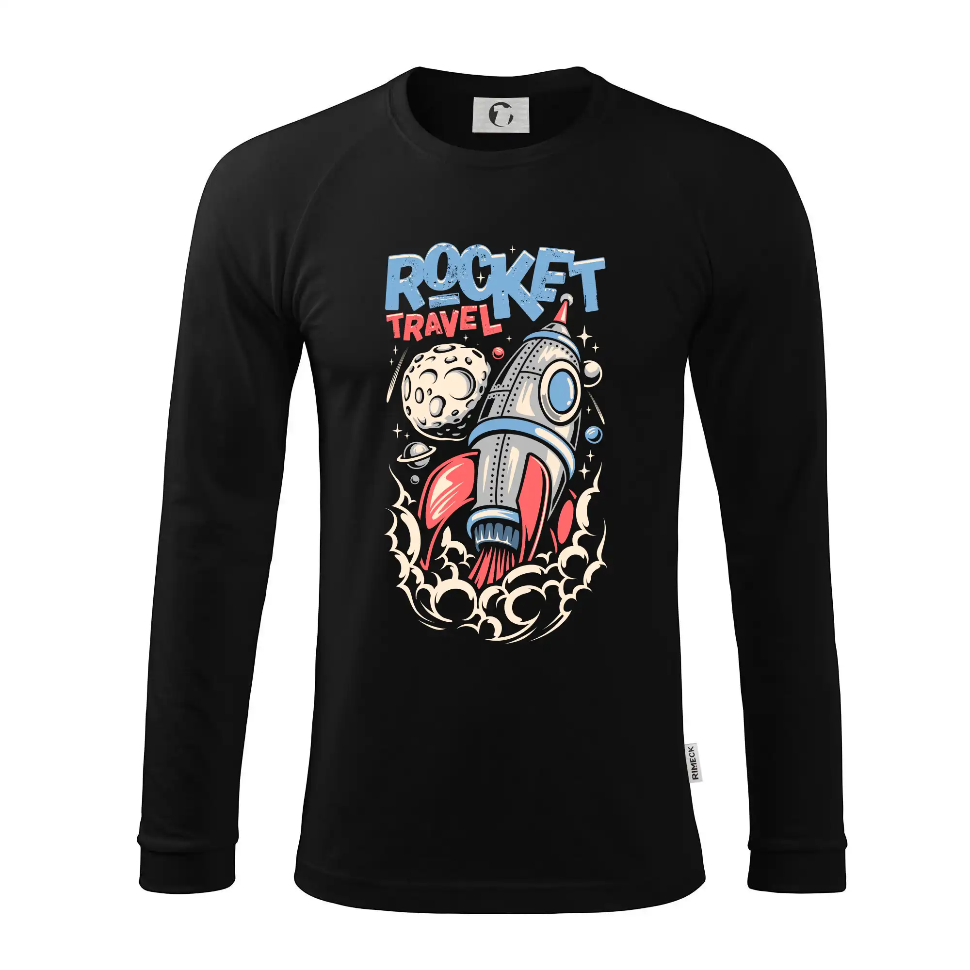 Vesmirne tričká - Rocket travel - Pánske tričko s dlhým rukávom LS130