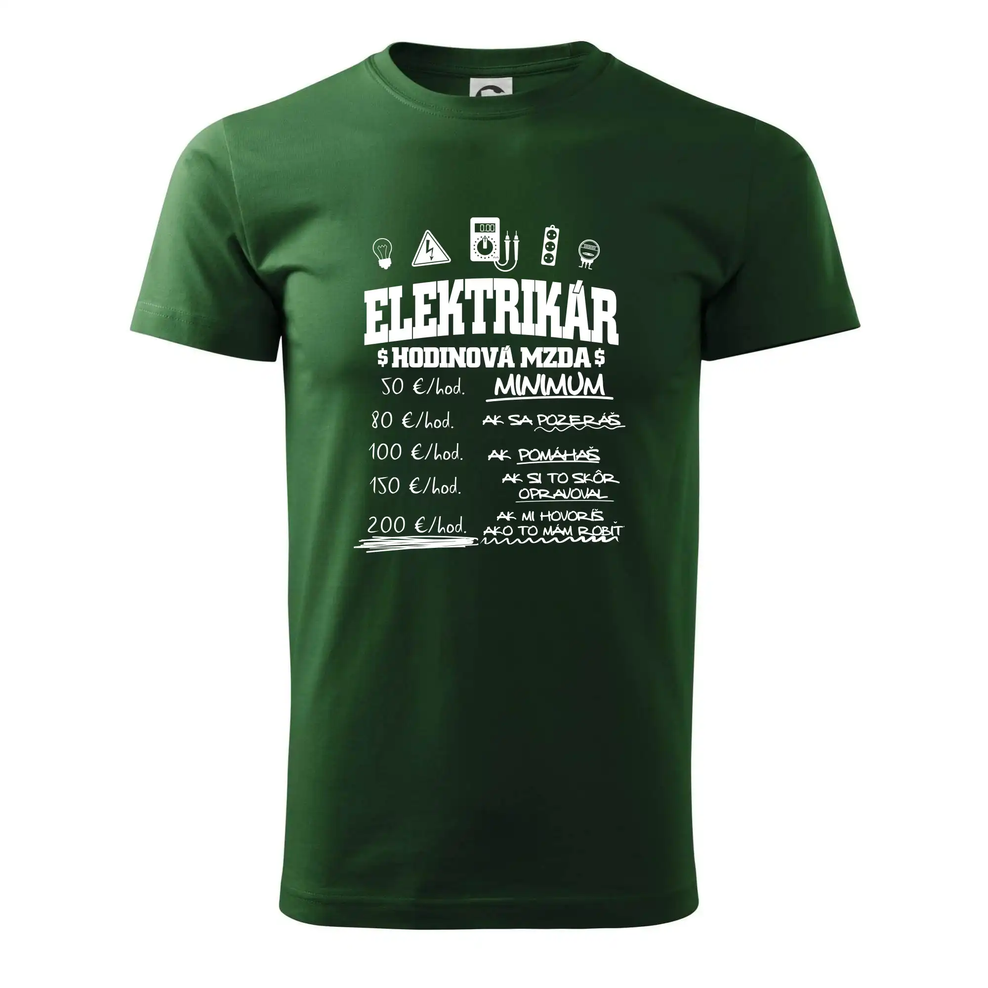 Hodinová mzda elektrikár SK