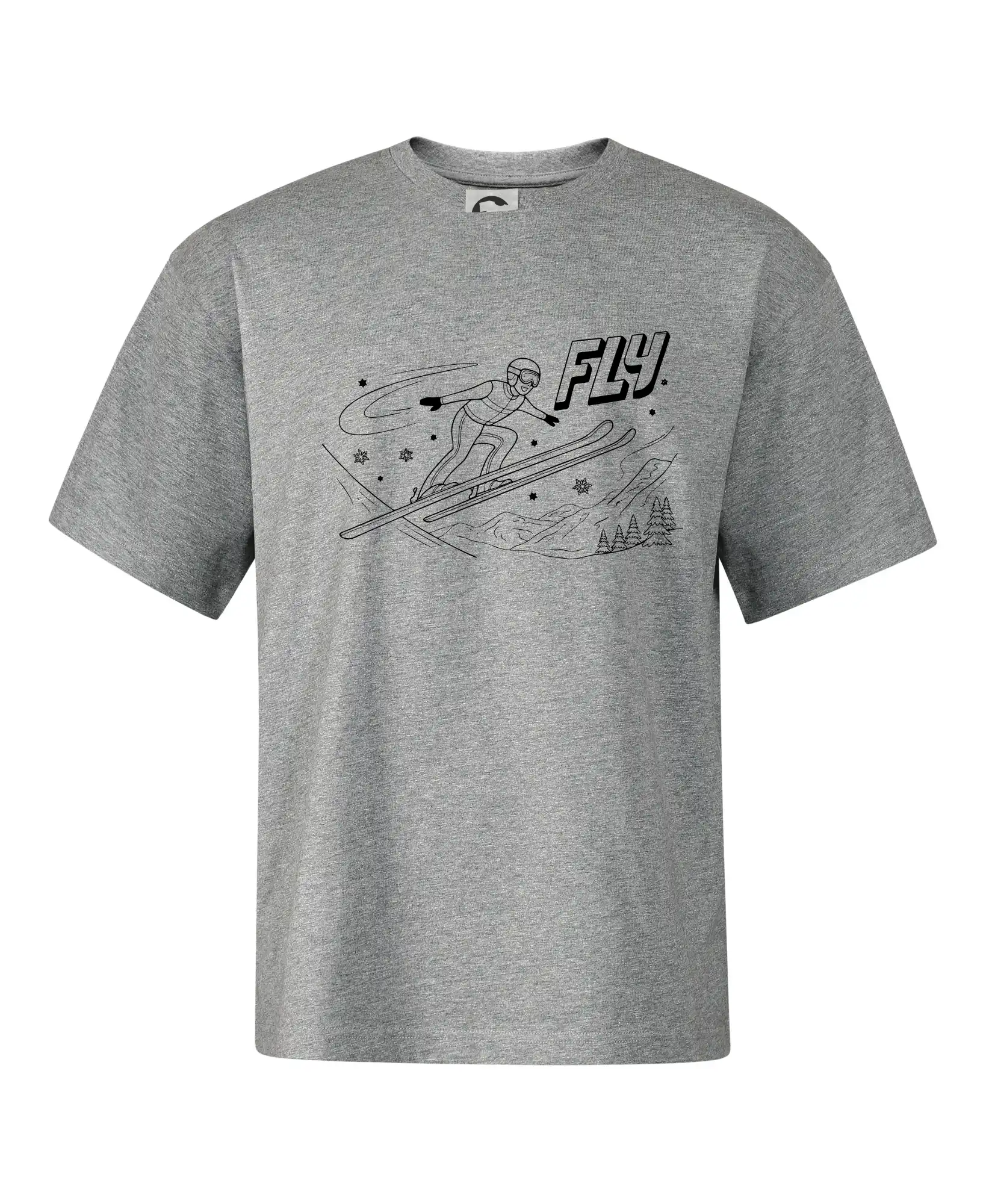 Skokan na lyžích černý obrázek FLY