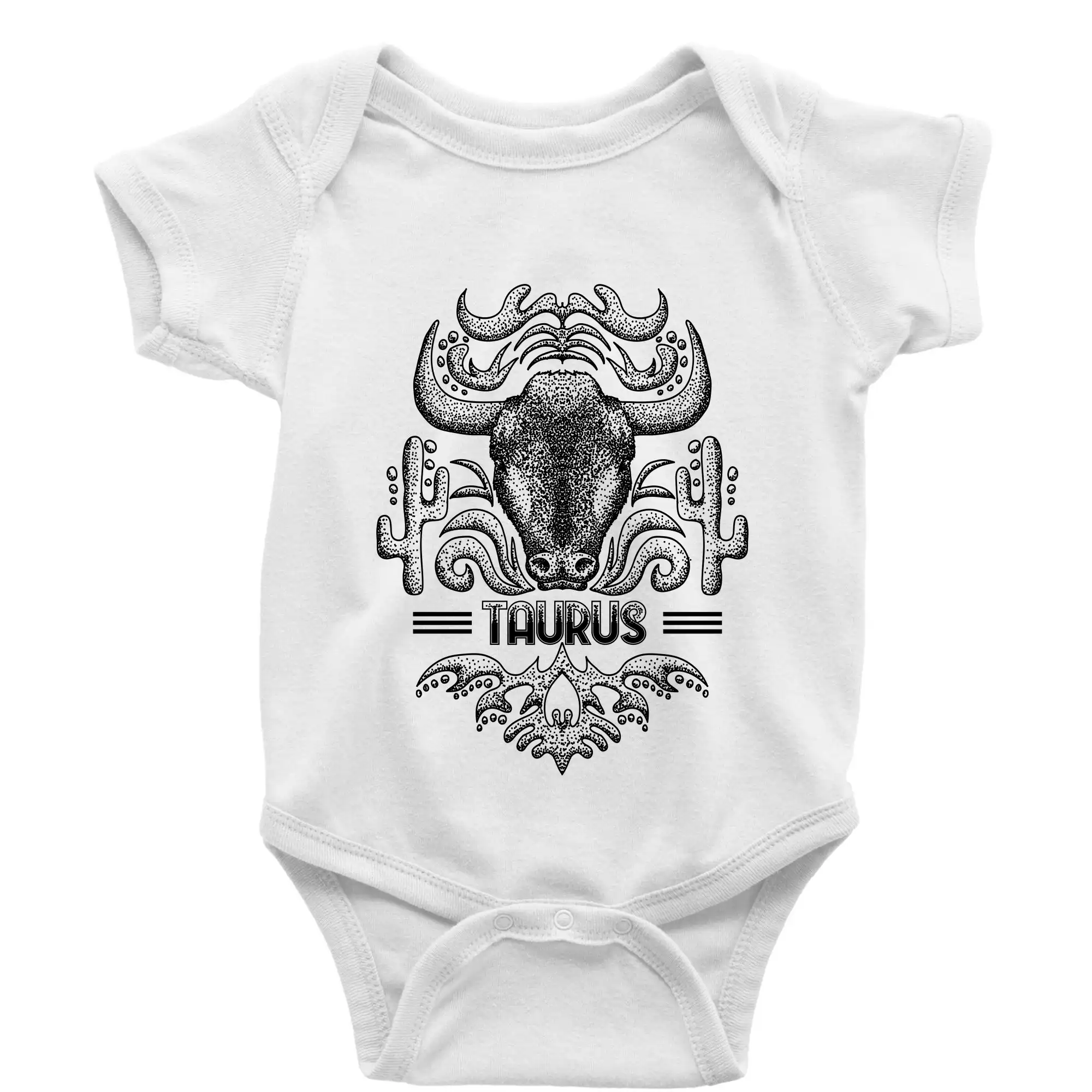 Tričká býk - Taurus - vintage - Body dojčenské s krátkym rukávom