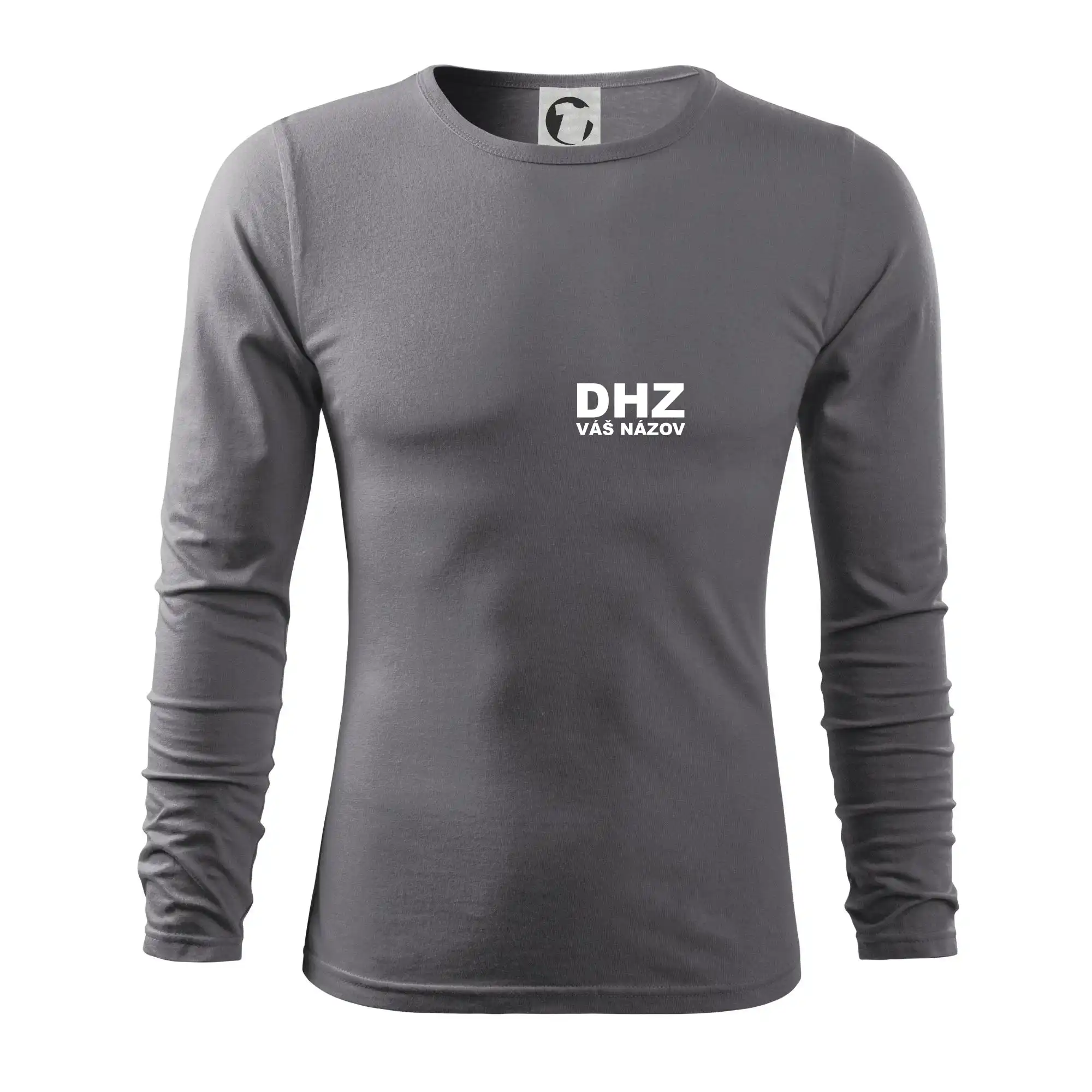 Originálne tričká pre hasičov - DHZ nápis (názov zboru - vlastný nápis) - Tričko s dlhým rukávom FIT-T long sleeve