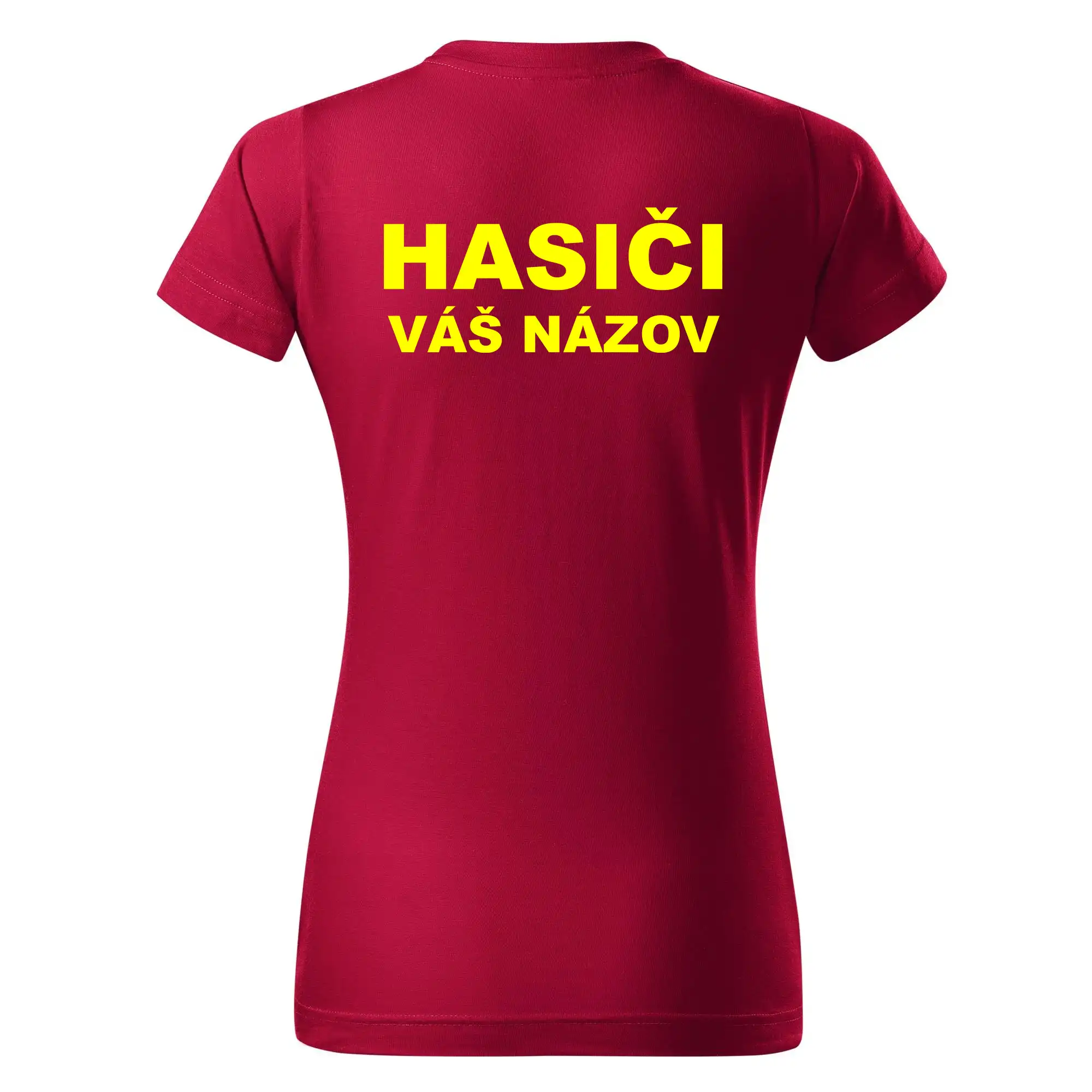 Hasiči - žltý nápis - váš názov zboru