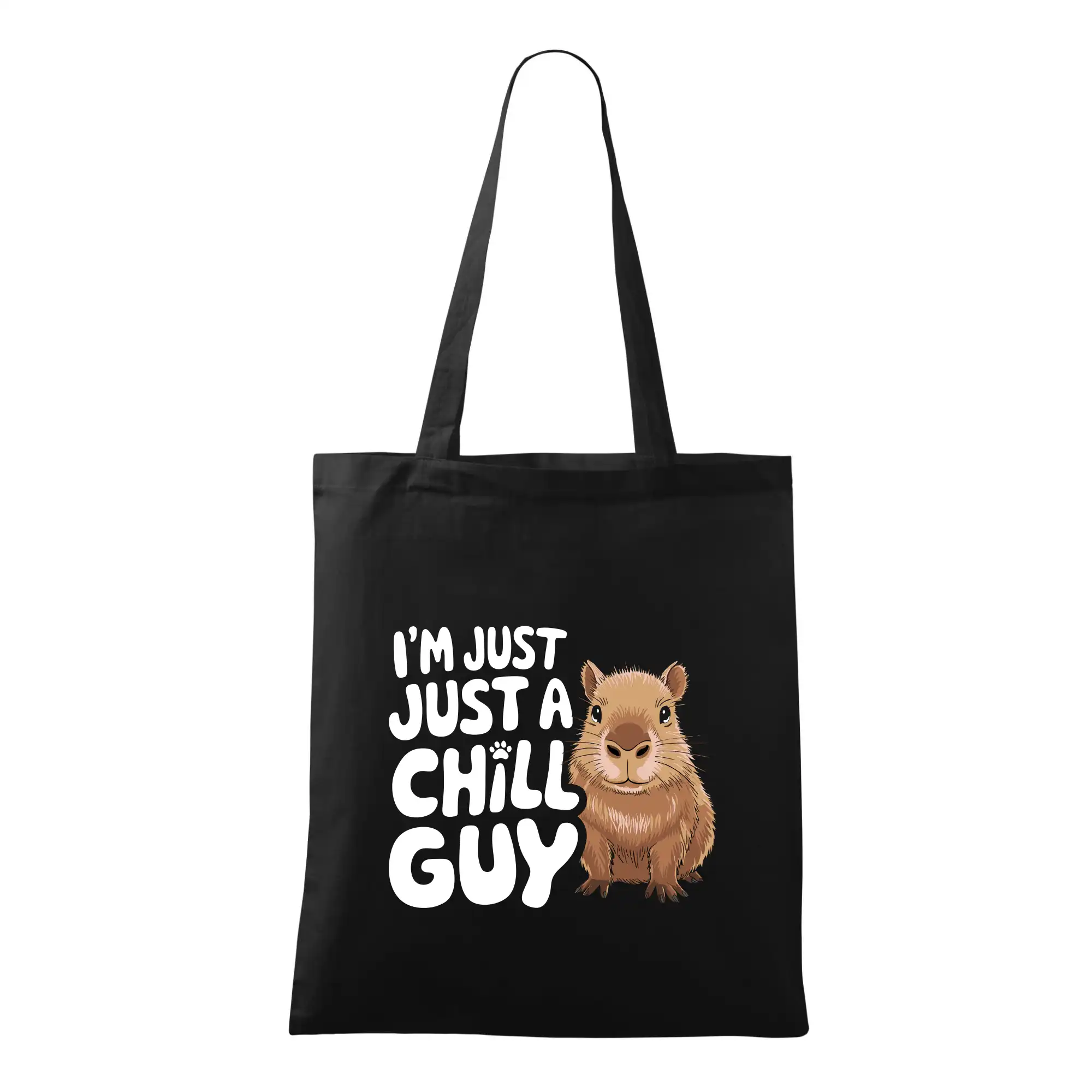 Tričká so zvieratami - Capybara I'm Just a Chill Guy - Taška bavlnená