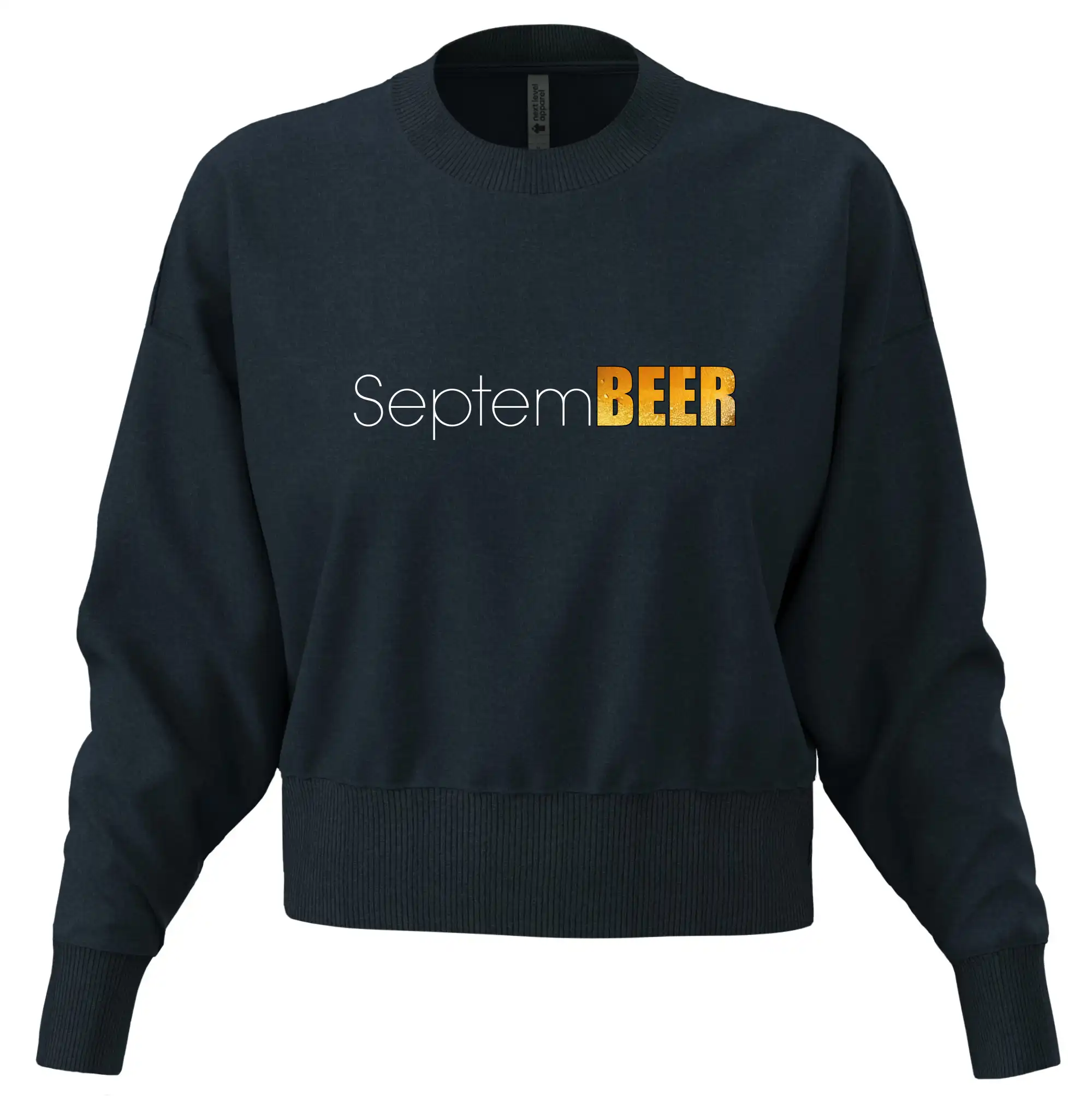 Vtipná tričká pre pivárov - Pivné mesiace - septeBEER - Mikina oversize crop OVERSIZE