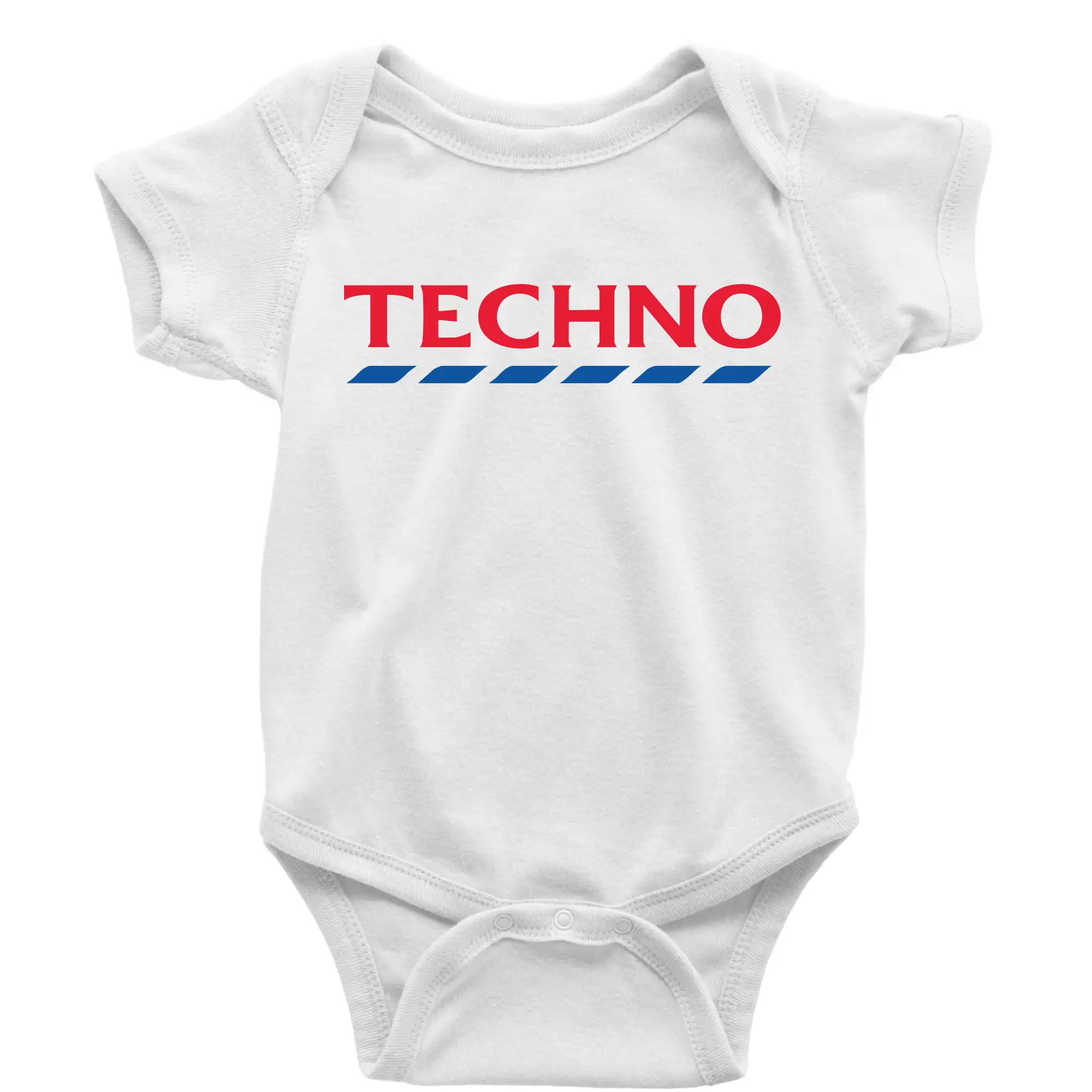Techno - červeno modrý - Body dojčenské s krátkym rukávom