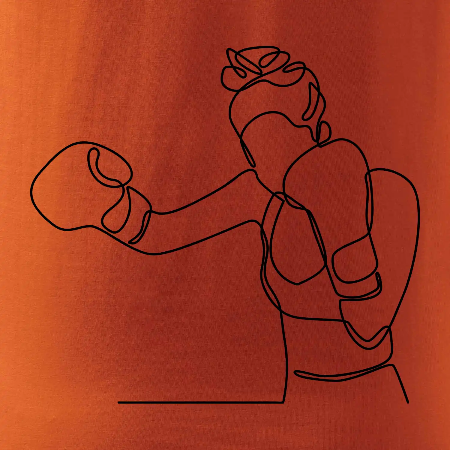 Žena boxerka jedním tahem