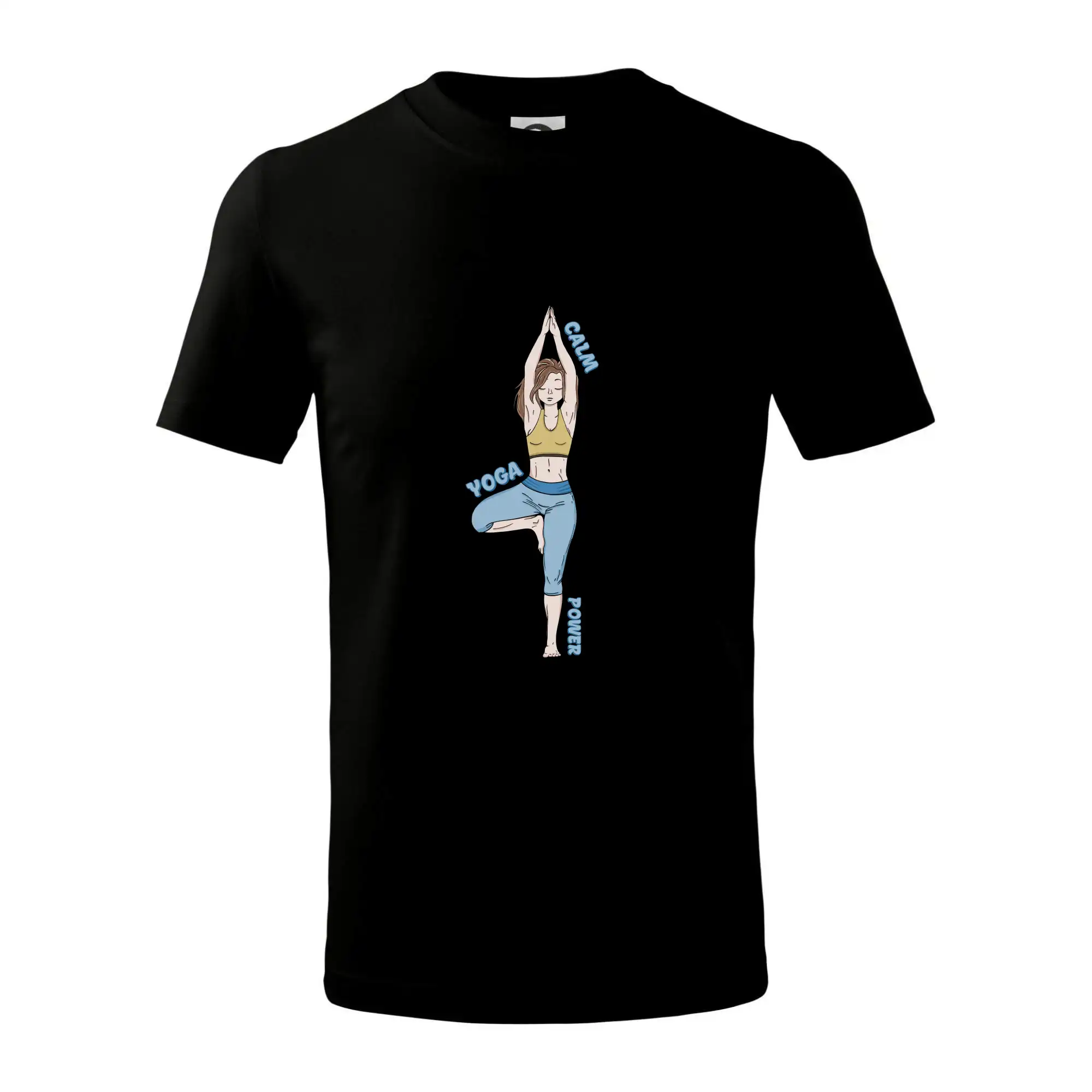 Tričká na jógu - Calm yoga power (Radek Pilař ART) - Tričko detské bavlnené