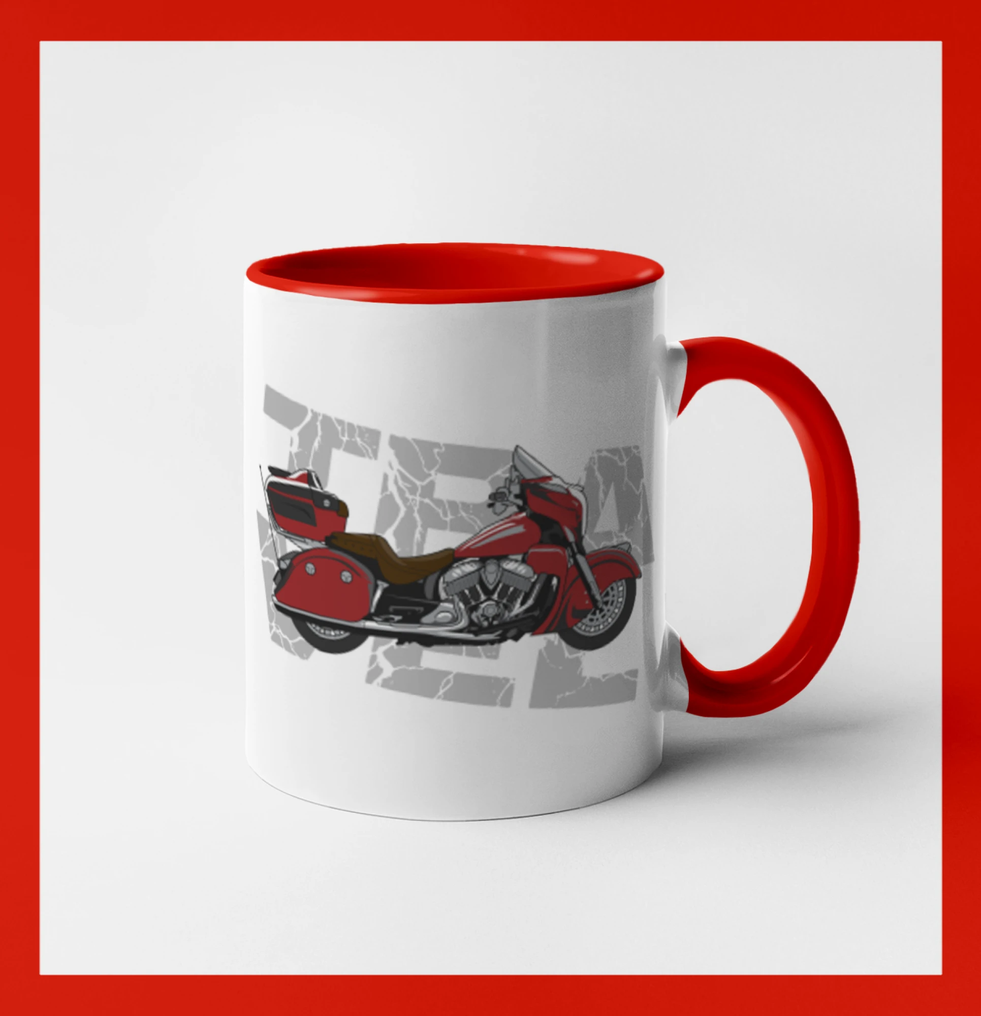 Cestovní motorka Amerika červená