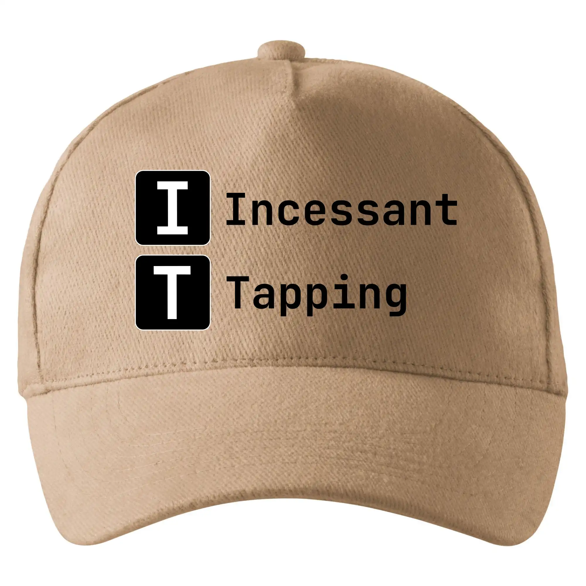 Tričká pre ajťákov - IT Nápis Incessant Tapping - Šiltovka so zahnutým šiltom a mosaznou sponou