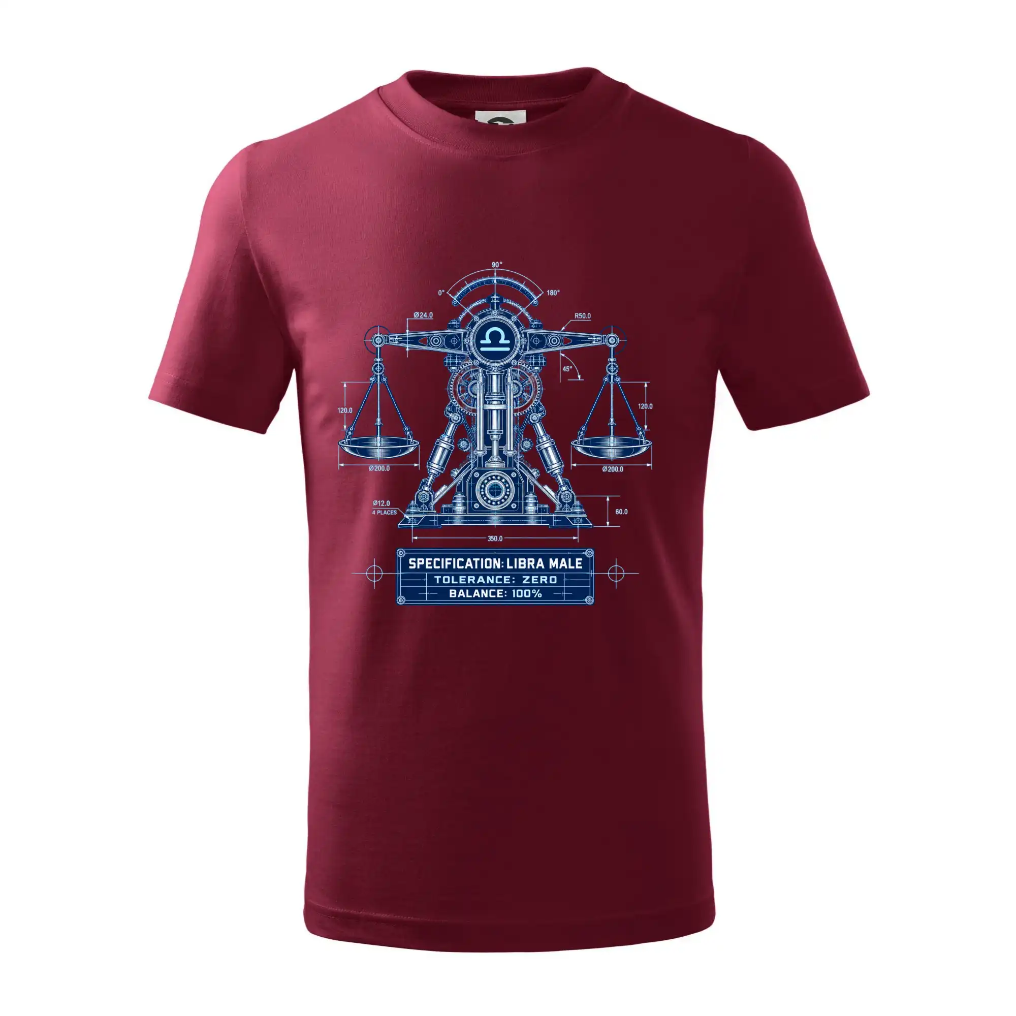 Tričká váhy - Váhy Engineering of Libra technický motiv - Tričko detské bavlnené
