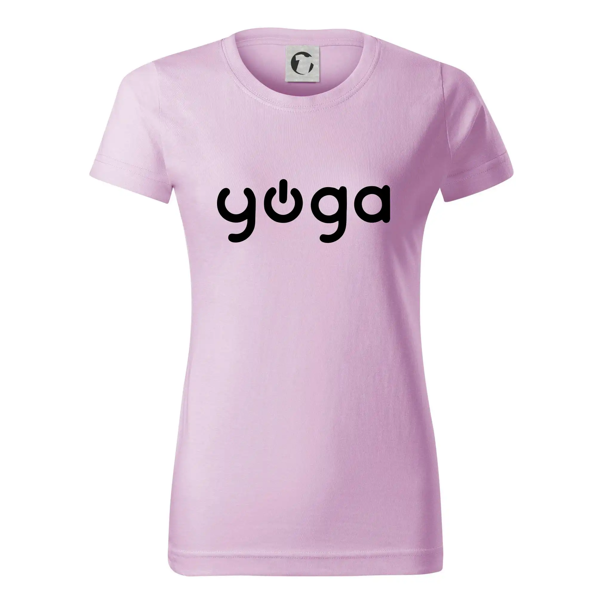 Tričká na jógu - Power yoga logo - Dámske tričko basic - ľahko voľnejšie a dlhšie