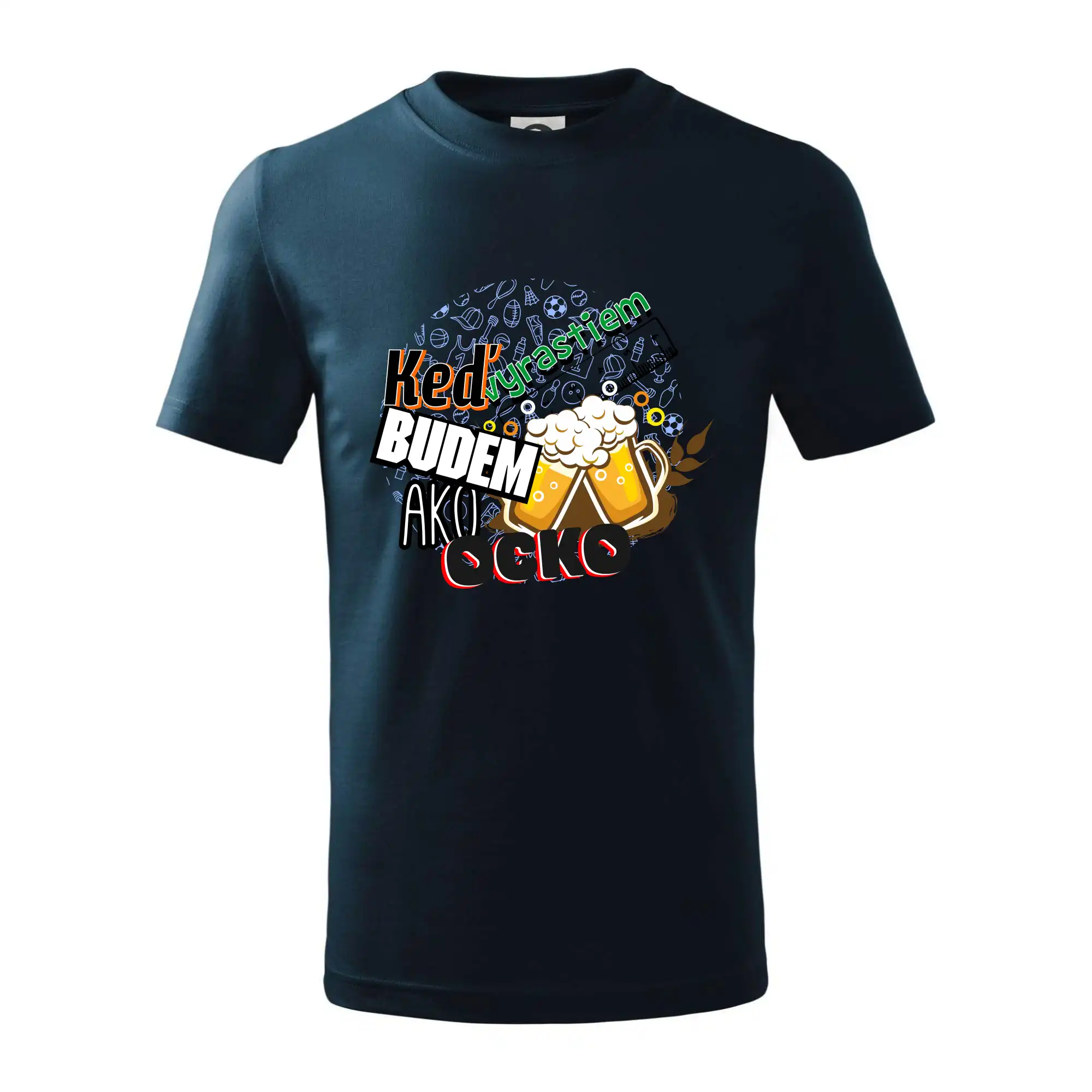 Detské body - až vyrastiem budem ako ocko - Keď vyrastiem budem ako ocko Pivo - Tričko detské bavlnené