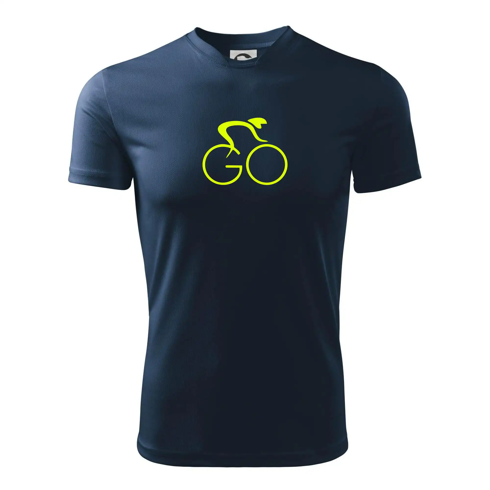 Tričko ako darček pre cyklistu - GO - Fluo cyklista malý - Detské tričko športové