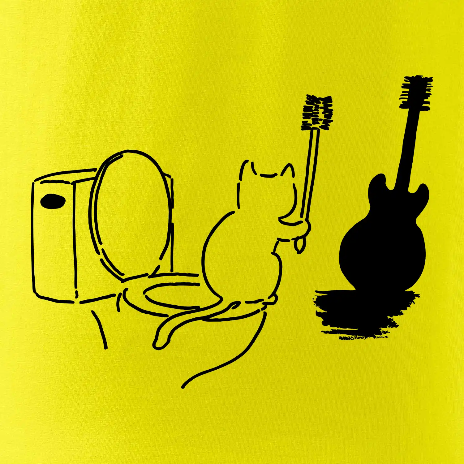 Kočka a kytara WC