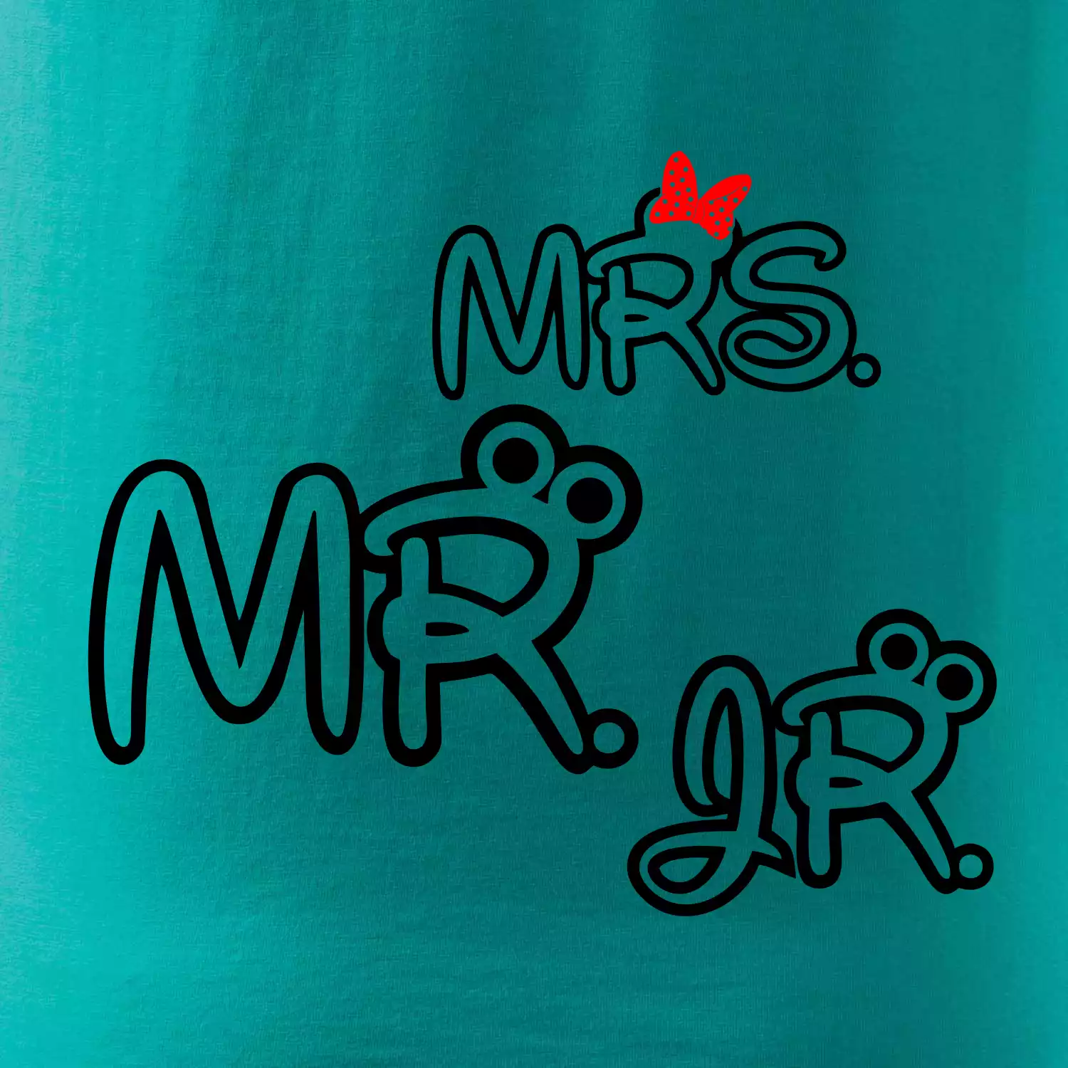 Mr, Mrs a Jr rodinná trička
