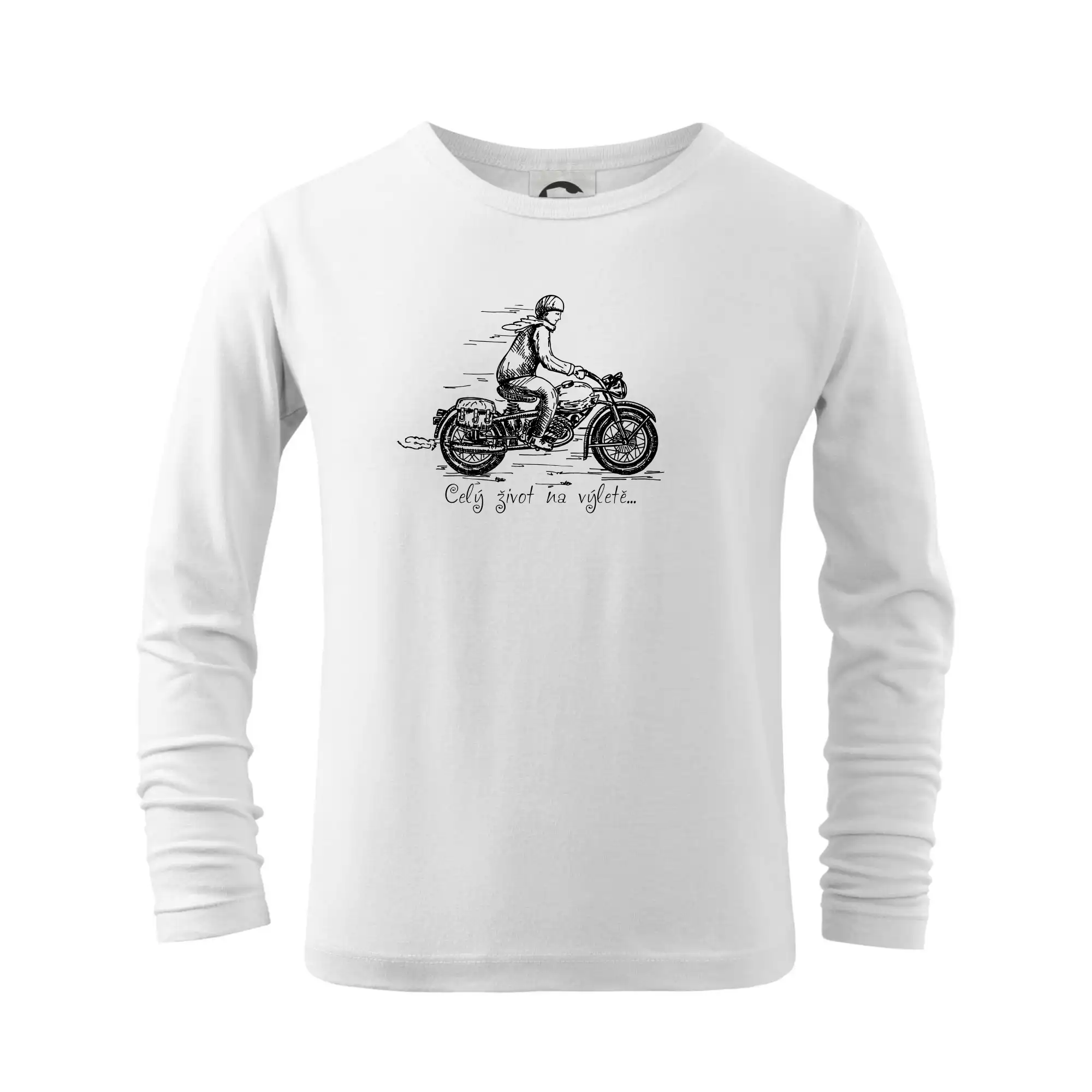 Chopper triko - Celý život na výletě - motorka - Tričko detské Long Sleeve
