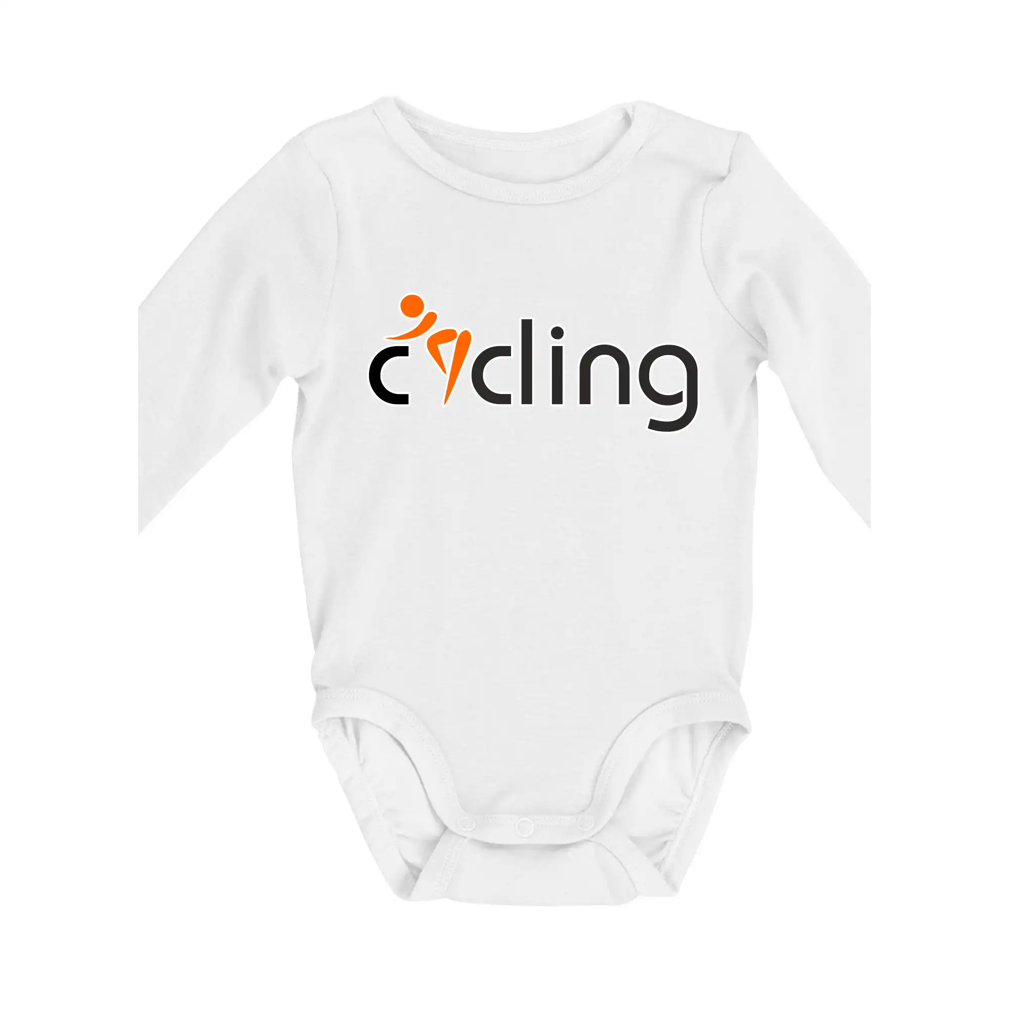 Tričko ako darček pre cyklistu - Cycling postava - Body dojčenské s dlhým rukávom