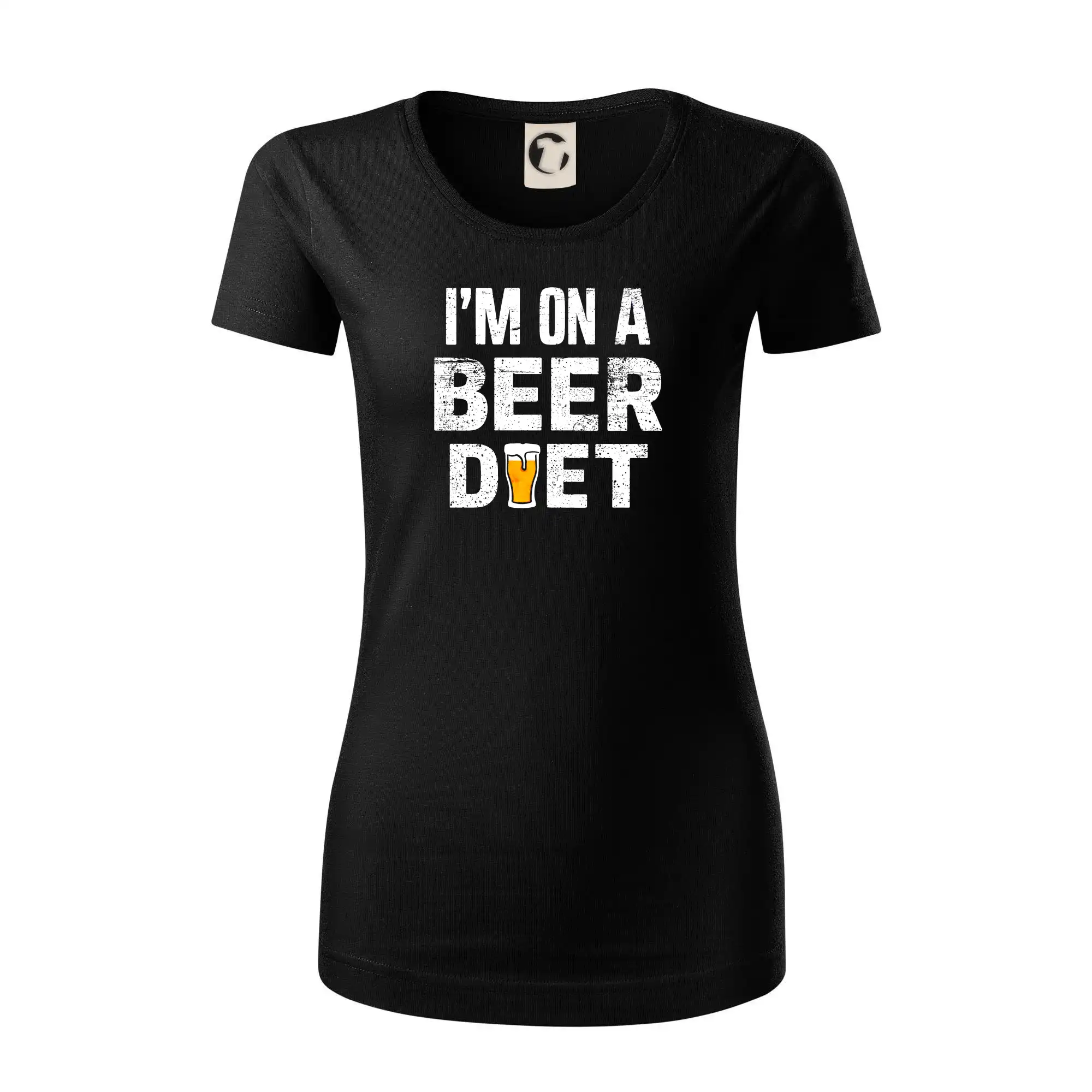 Vtipná tričká pre pivárov - Iam on a beer diet - Dámske tričko z organickej bavlny Origin (GOTS)