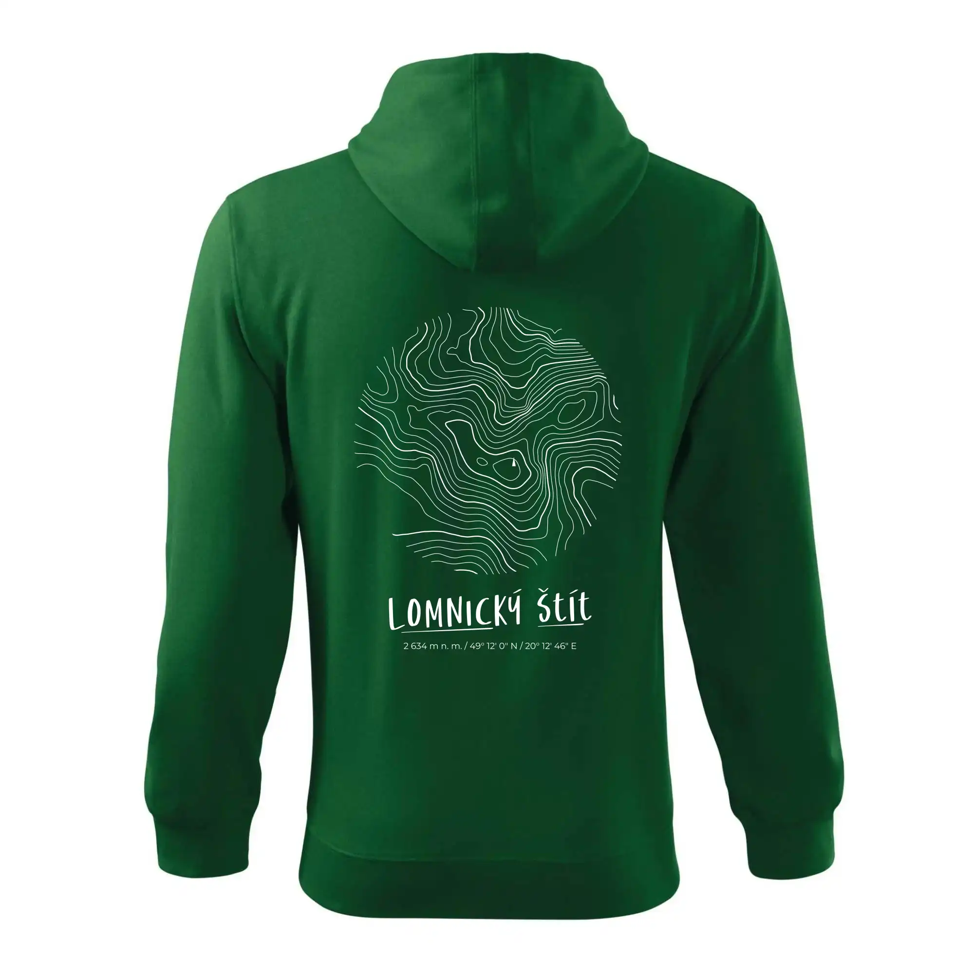 Lomnický štít - vrstevnice v kruhu