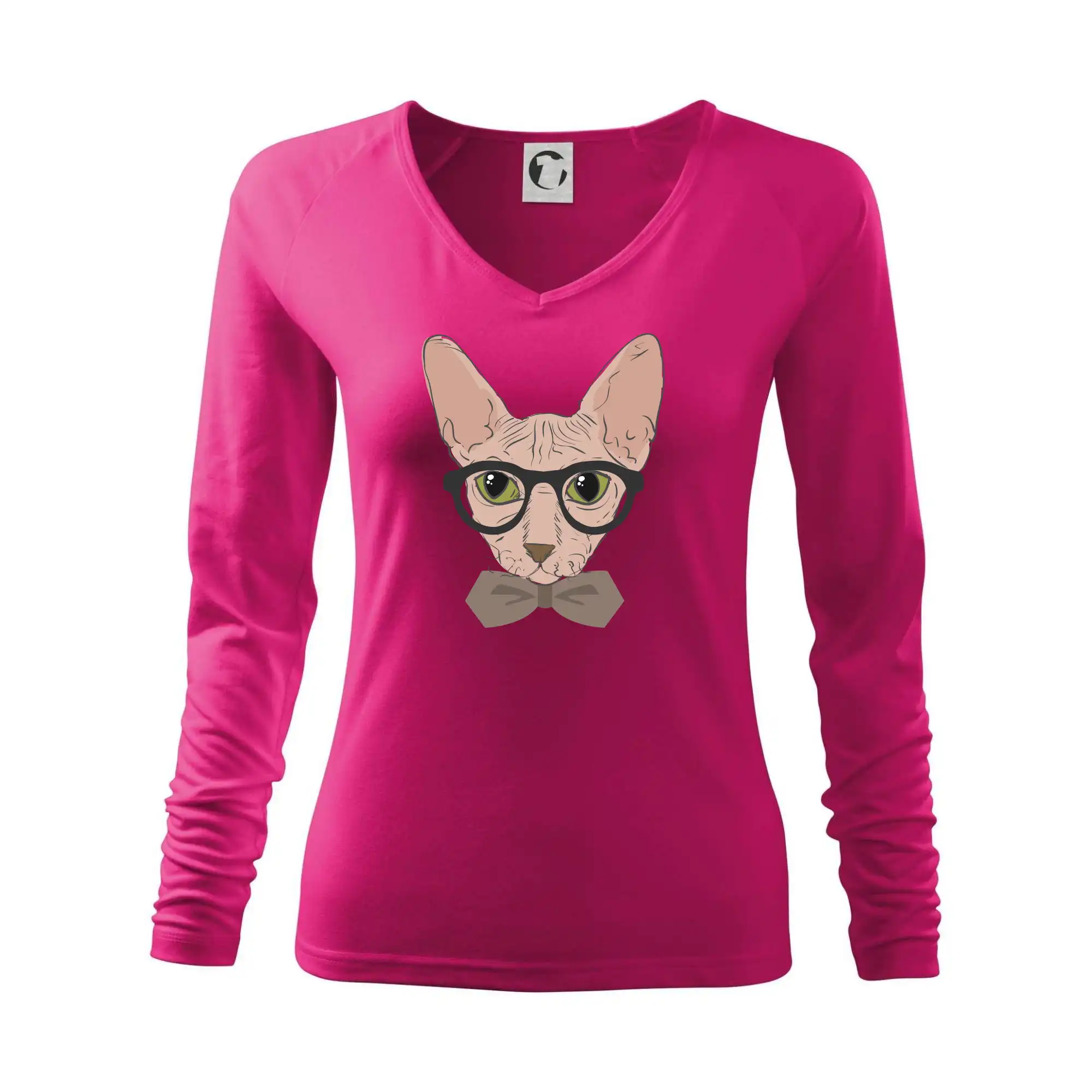 Vtipná tričká s mačkou - Hipster sphynx - Tričko dámske Elegance