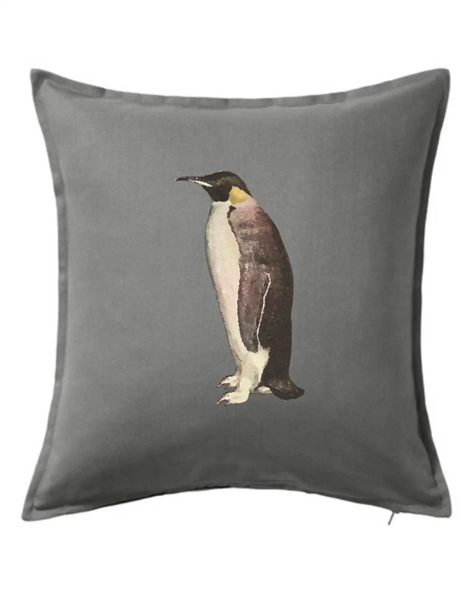 Tučňák kreslený vodovými barvami