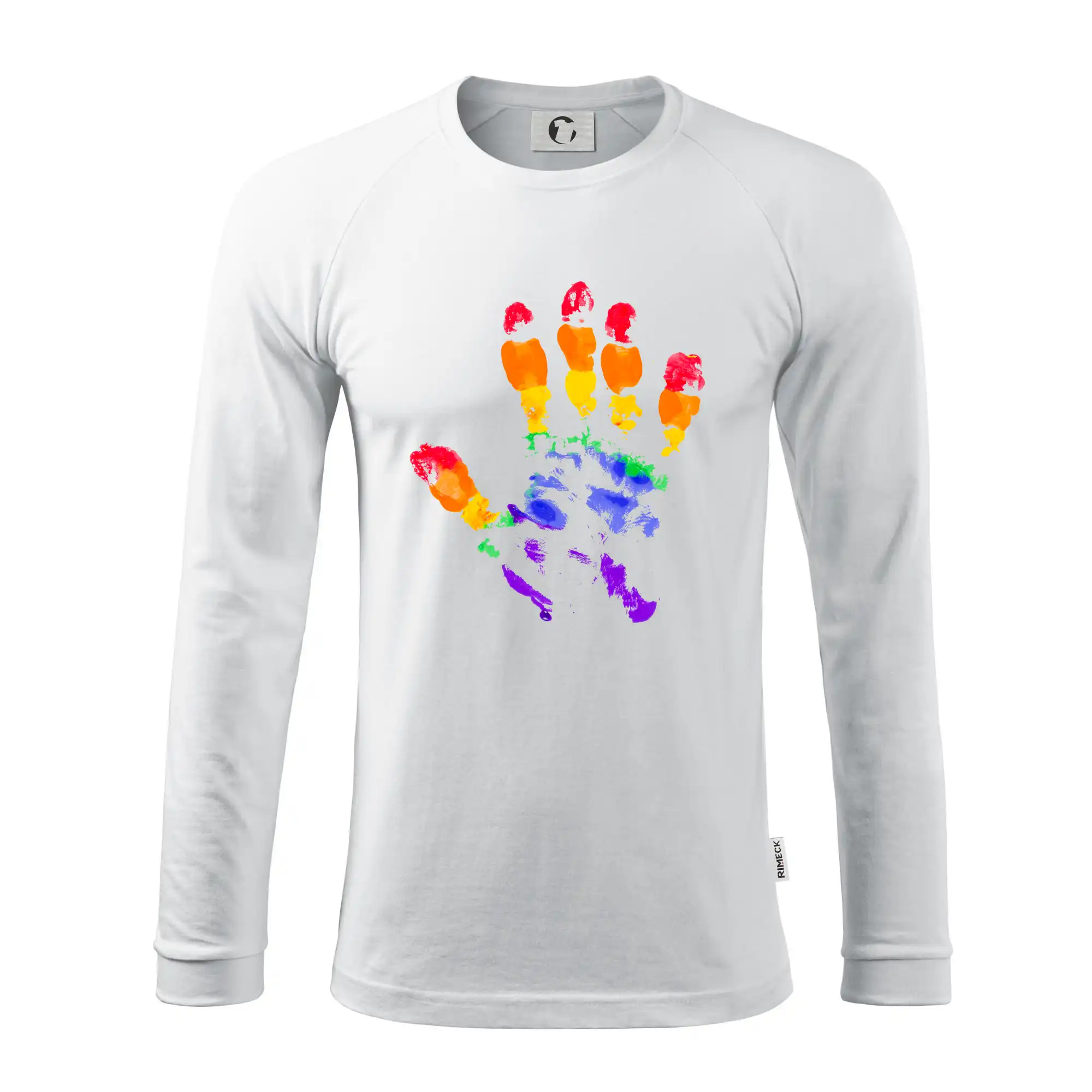 Tričká pre LGBT a Queer komunitu - LGBT hand print - Pánske tričko s dlhým rukávom LS130