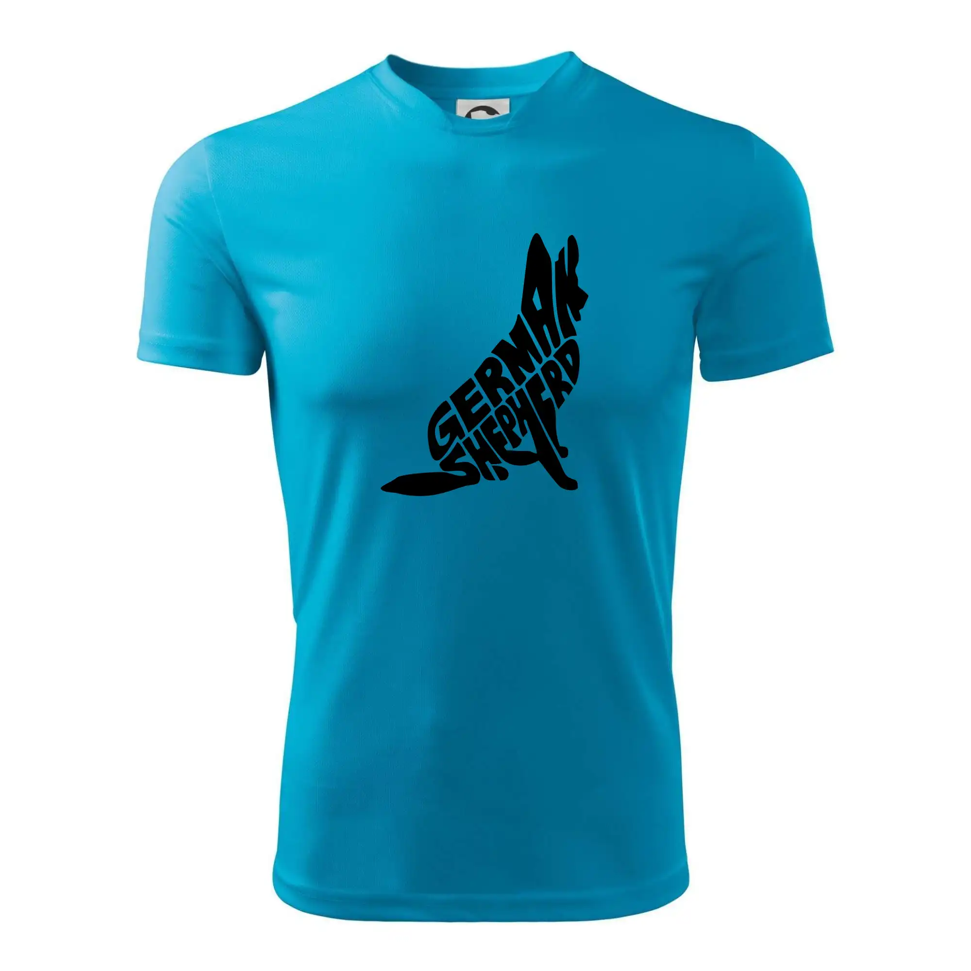 Nemecký ovčiak - Nemecký ovčiak sediaci napis - Pánske tričko Fantasy športové