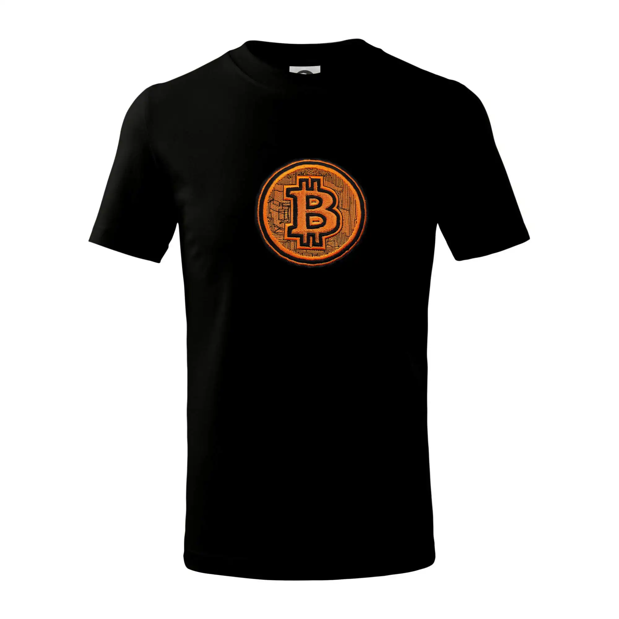 Logo bitcoin vo vyšívanom štýle - Tričko detské bavlnené