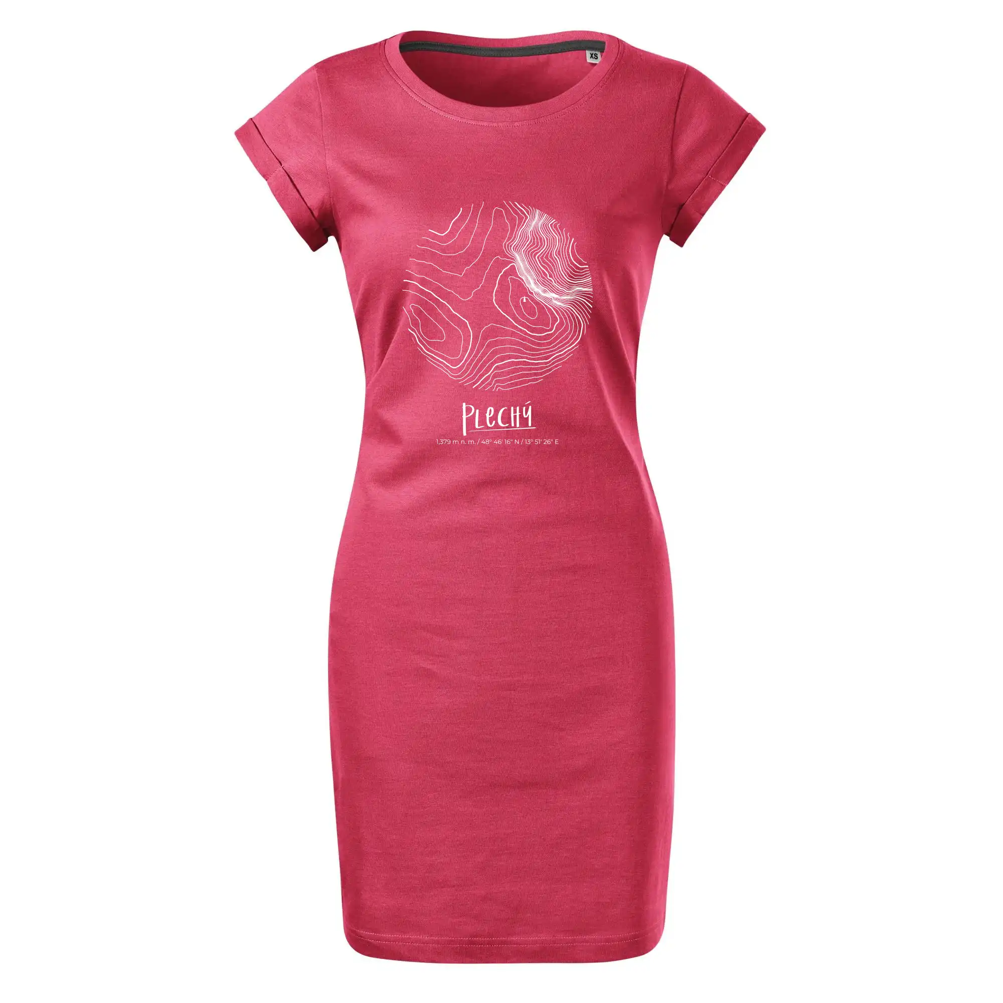 Plechý - vrstevnice v kruhu