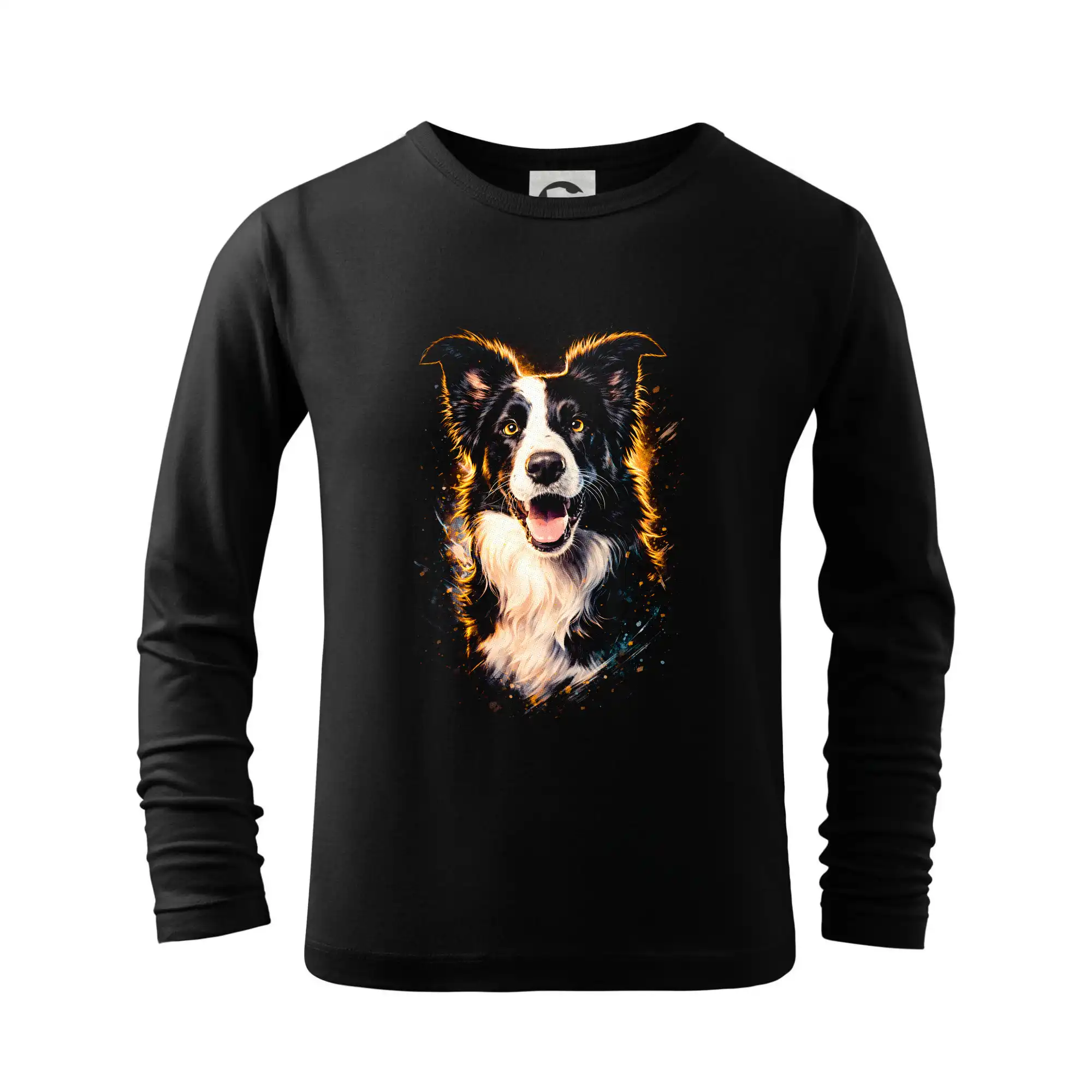 Border kólia na tričku - Obrázok poltón Border Kólia - Tričko detské Long Sleeve