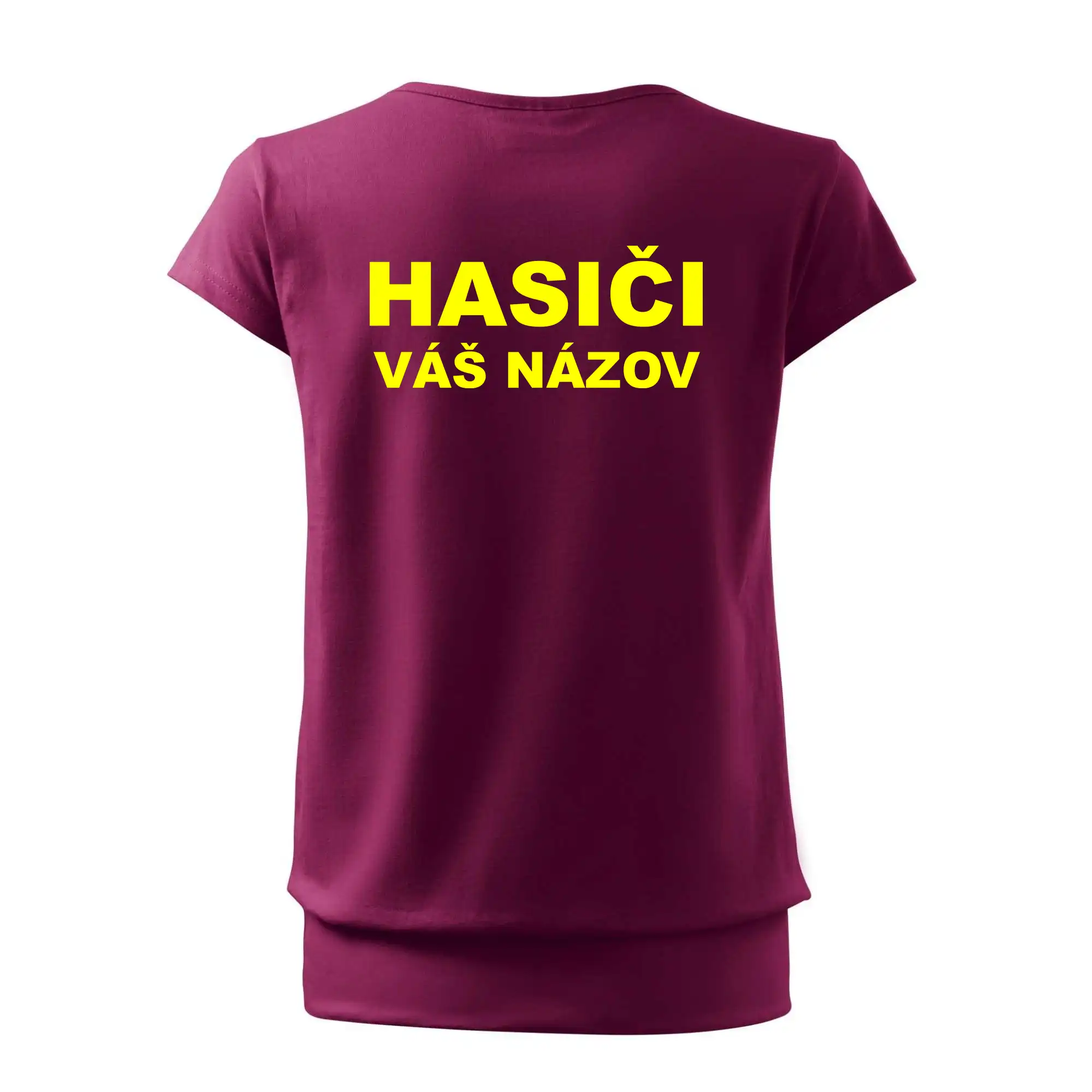 Hasiči - žltý nápis - váš názov zboru