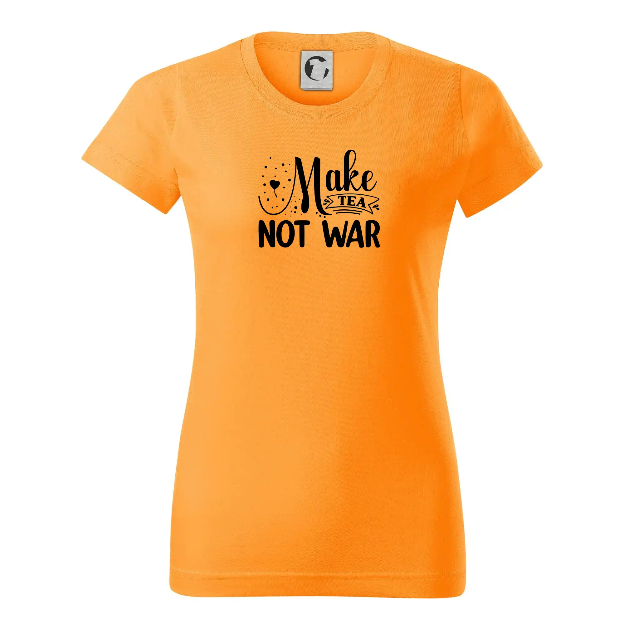 Tričká s vlajkou ukrajiny - Make tea not war - Dámske tričko basic - ľahko voľnejšie a dlhšie