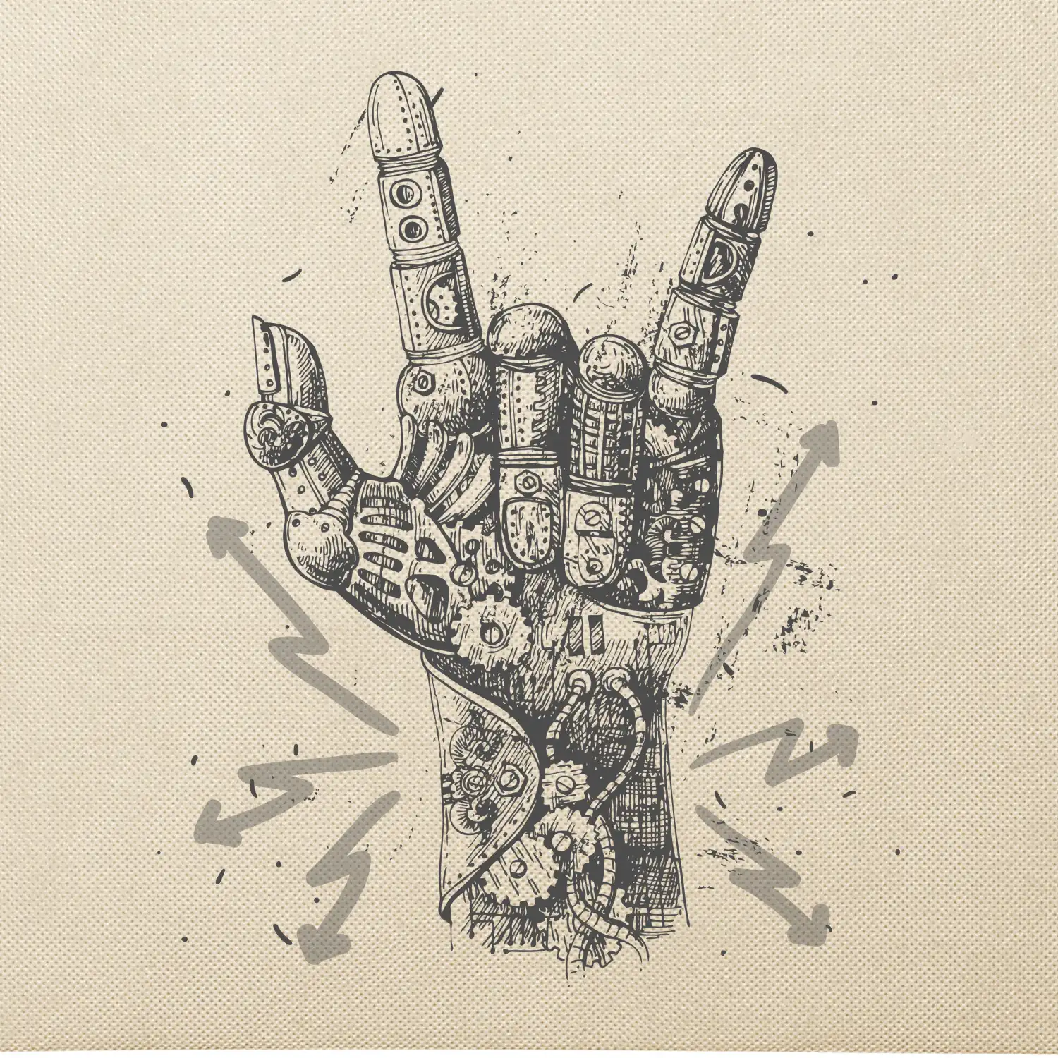 Metal mechanical ruka