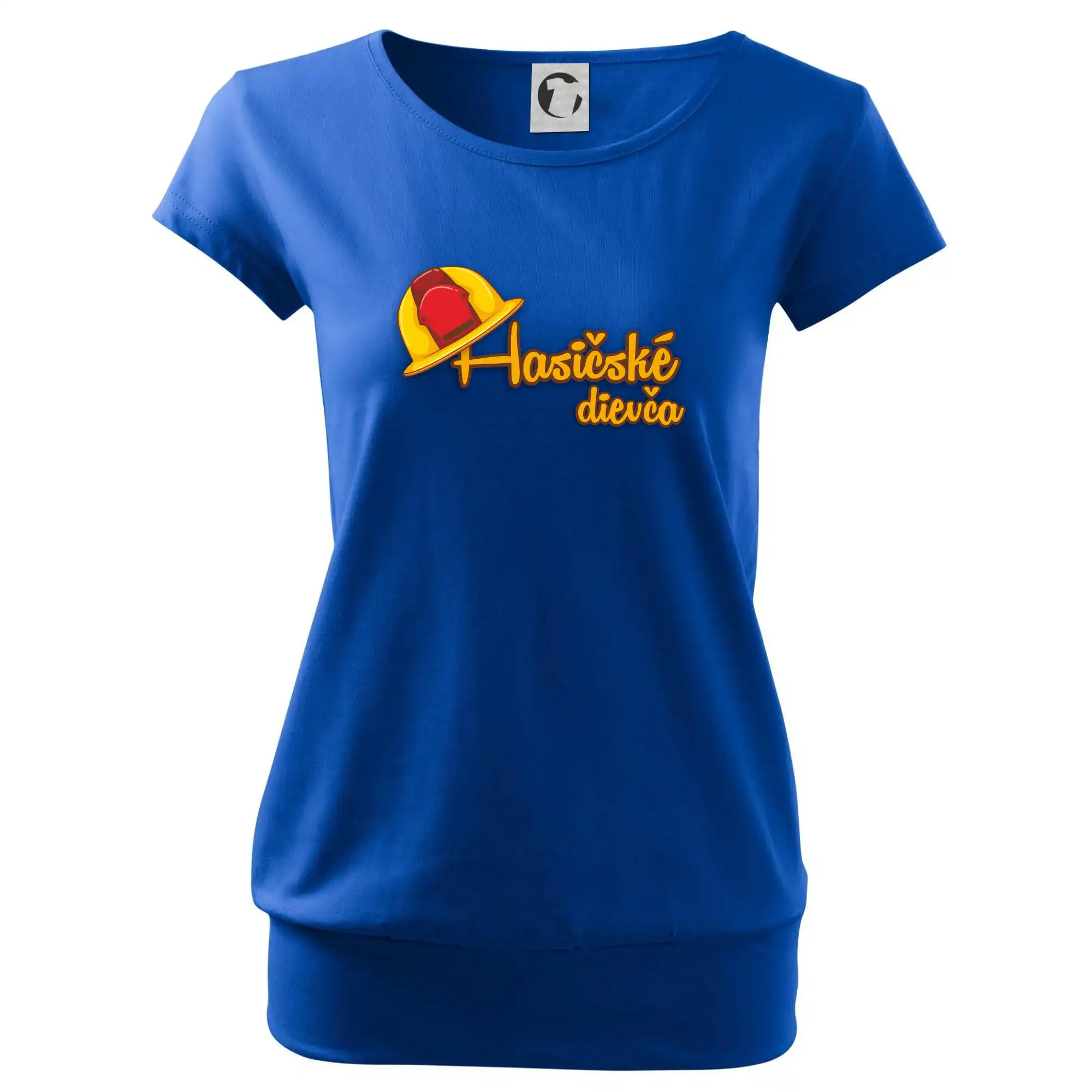Originálne tričká pre hasičov - Hasičské dievča - helma - Voľné tričko city