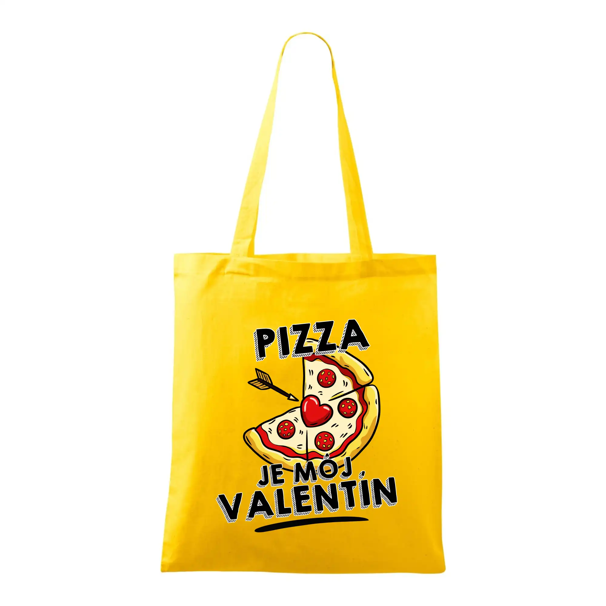 Tričká pre zamilovaných - Pizza je môj Valentín - Taška bavlnená