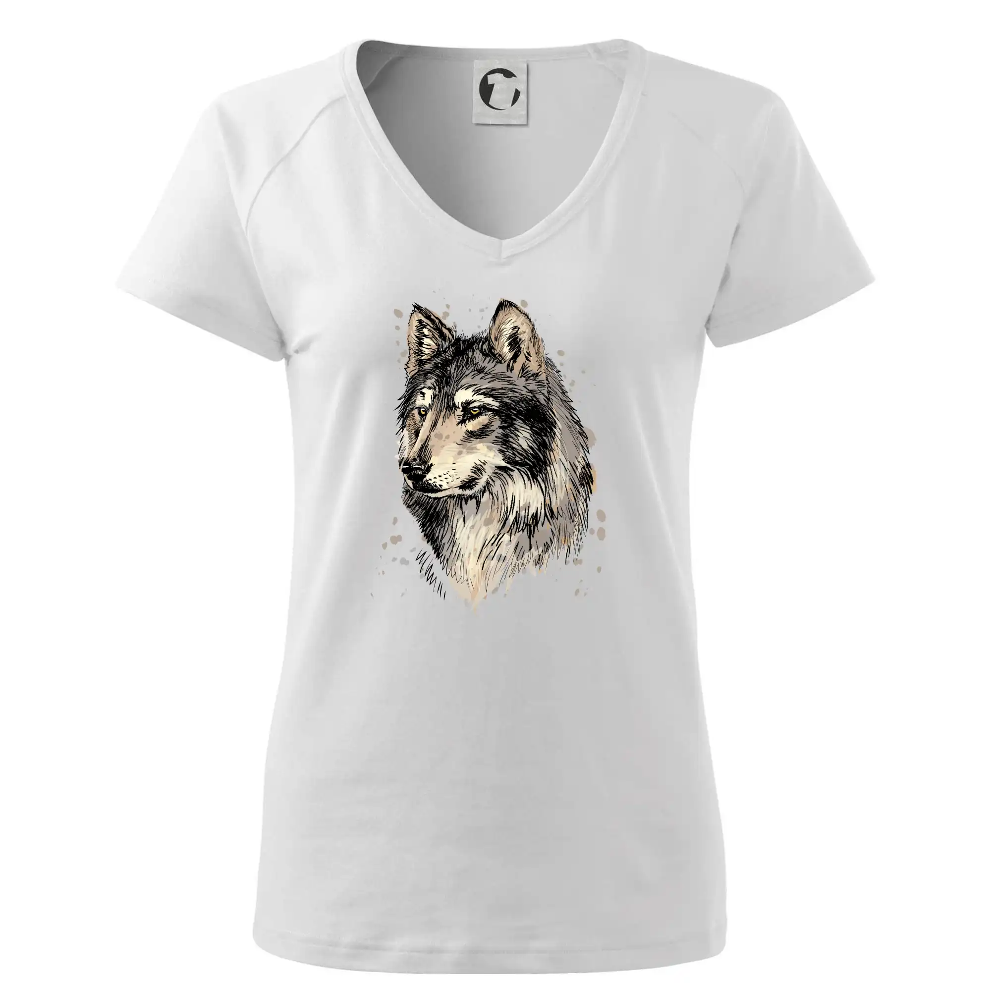 Hlava vlka kreslená